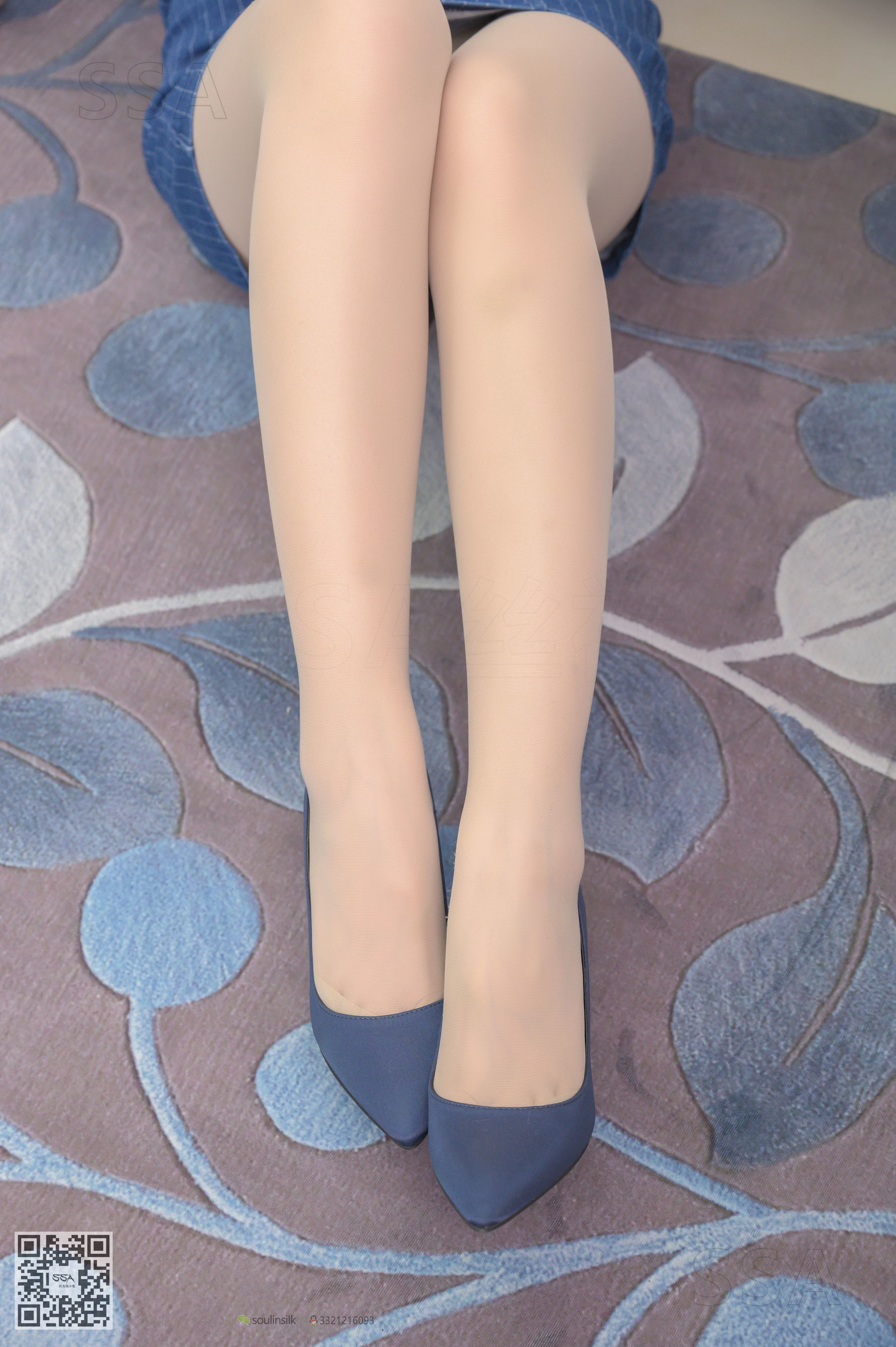 [SSA丝社]超清写真 No.192 小鹿 蓝色条纹裙