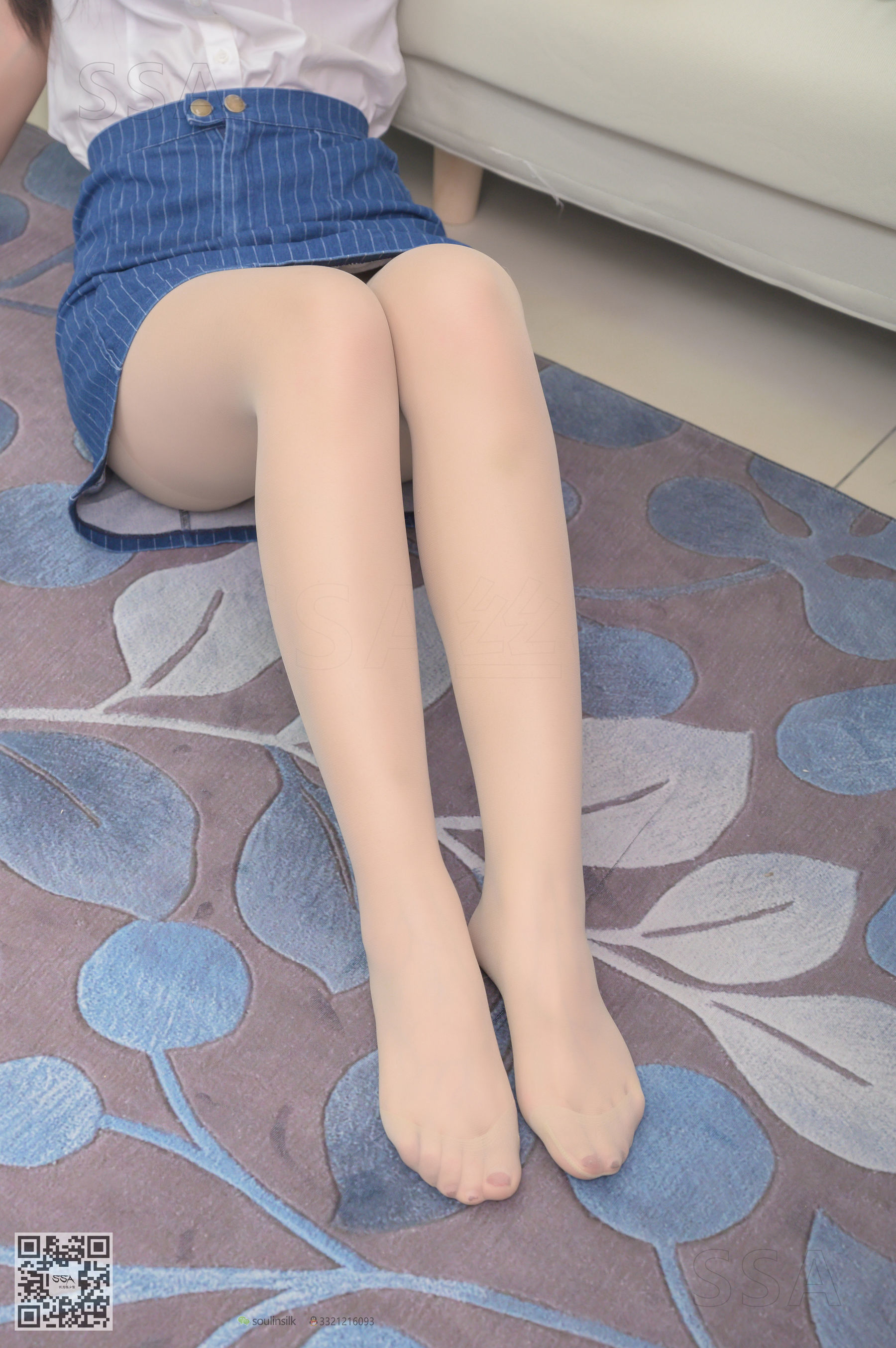 [SSA丝社]超清写真 No.192 小鹿 蓝色条纹裙