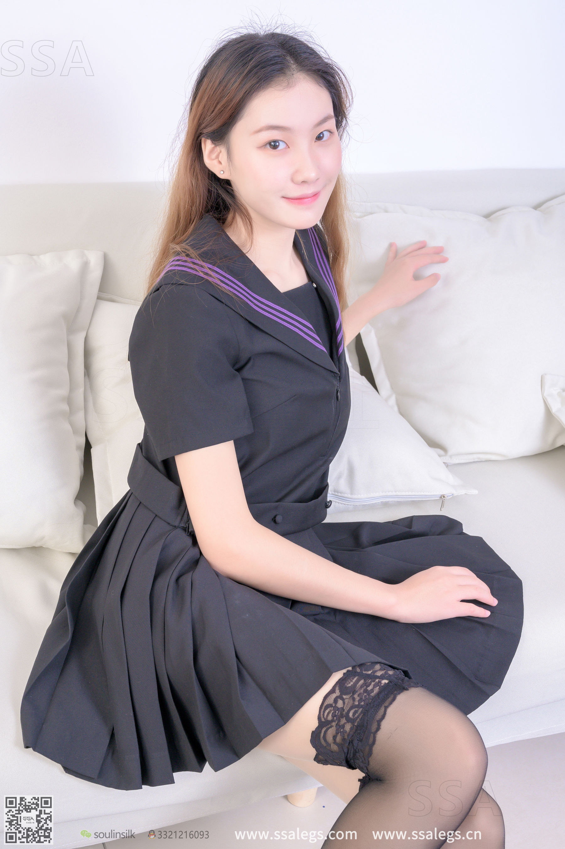 [SSA丝社]超清写真 No.249 素素 清纯美女的JK制服(上)