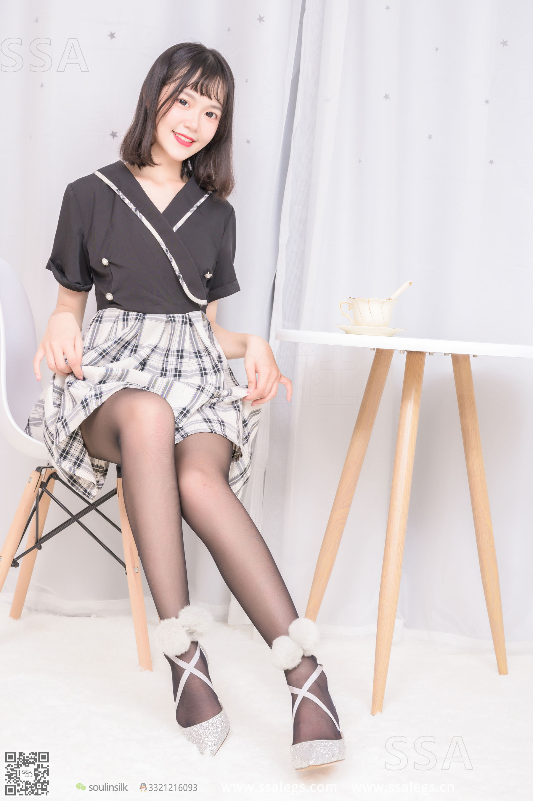[SSA丝社]超清写真 No.261 阳阳 阳光少女的银色高跟鞋(上)