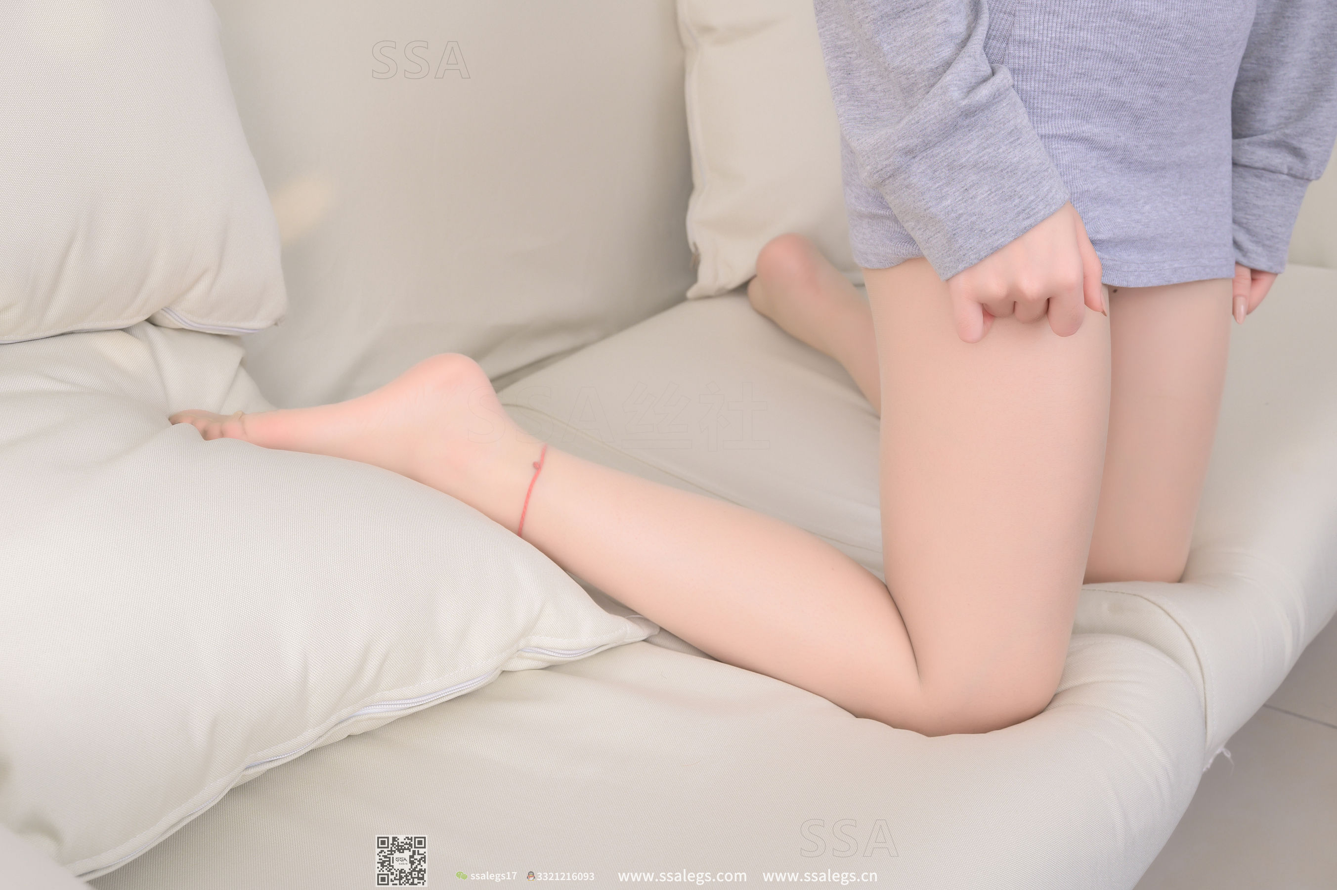 [SSA丝社]超清写真 No.297 蜜桃 笑容治愈系少女的肉丝袜毛衣裙(下)