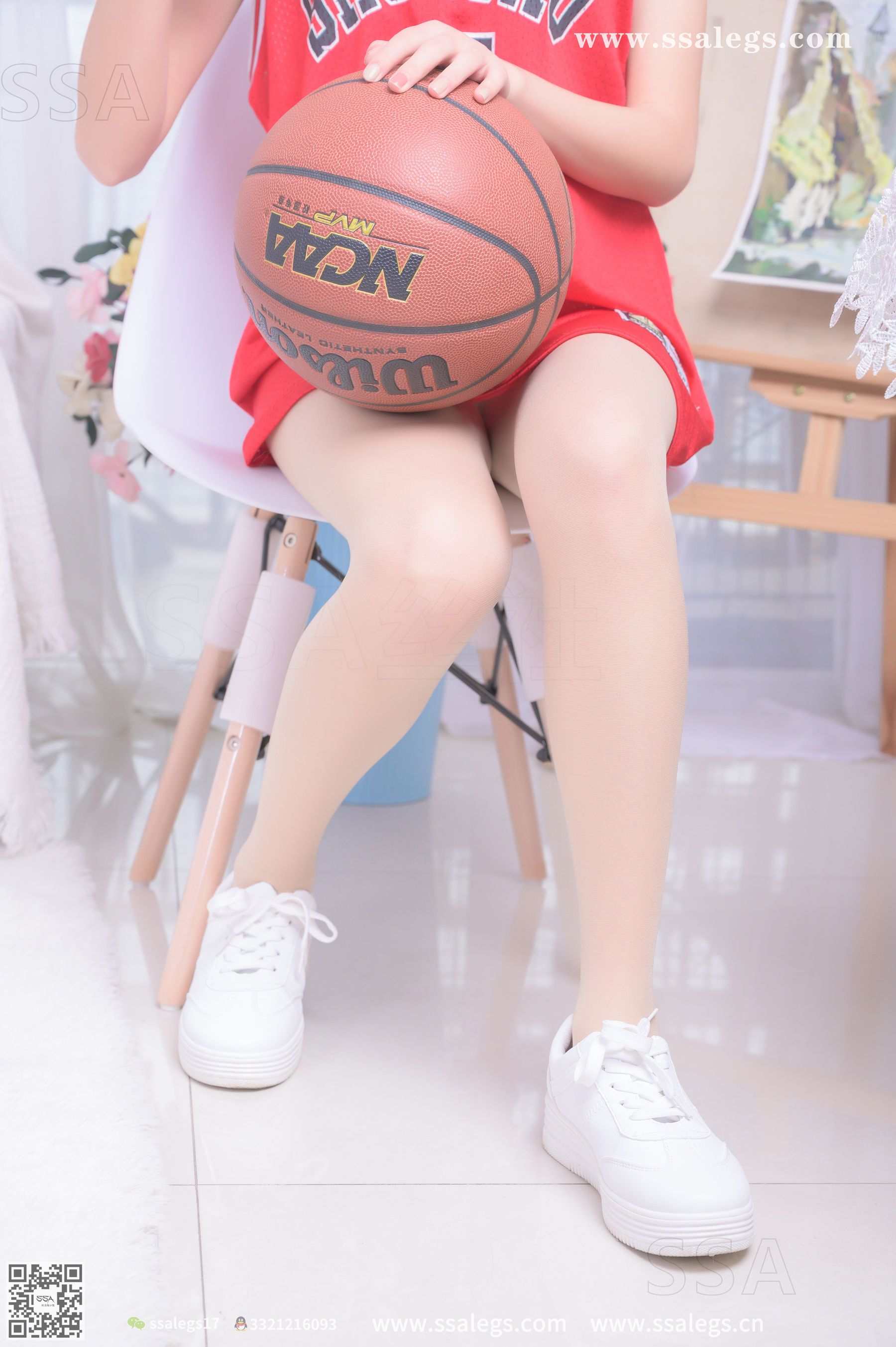 [SSA丝社]超清写真 No.324 素素 小姐姐放假在家陪你玩篮球(上)