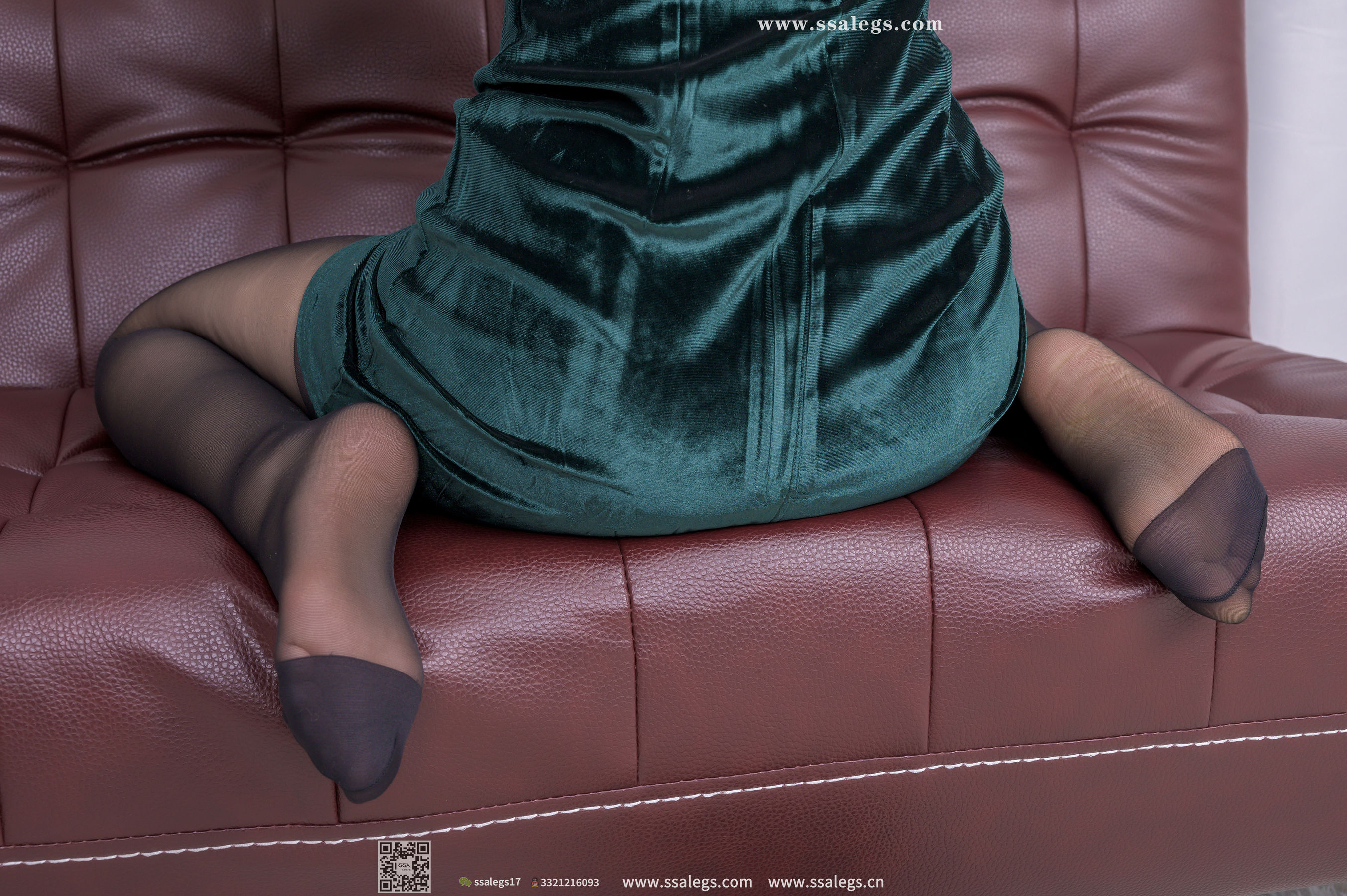 [SSA丝社]超清写真 No.343 蜜桃 复古的孔雀绿细节描写(下)