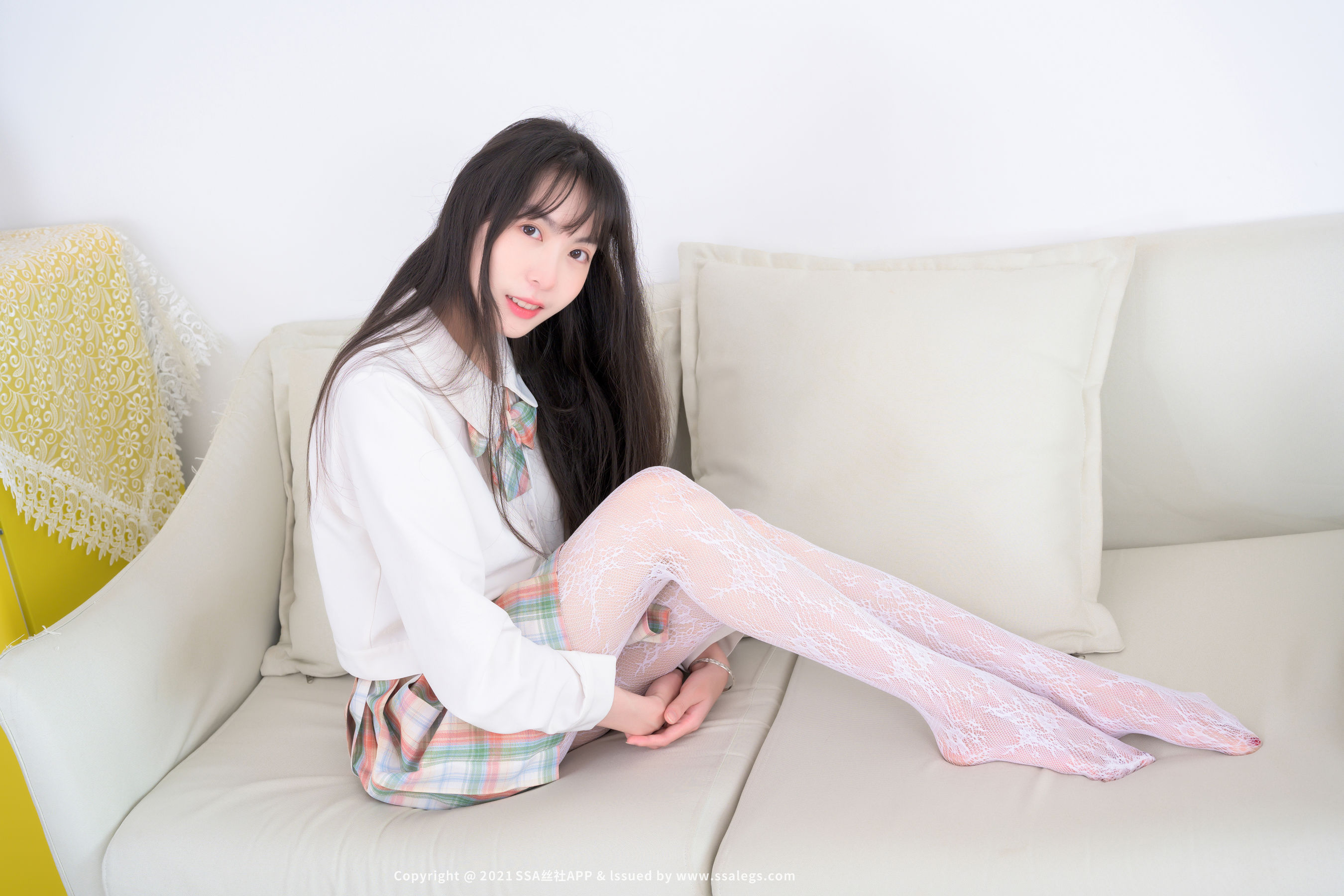 [SSA丝社]超清写真 No.677 腿模团团 白色网袜（下）