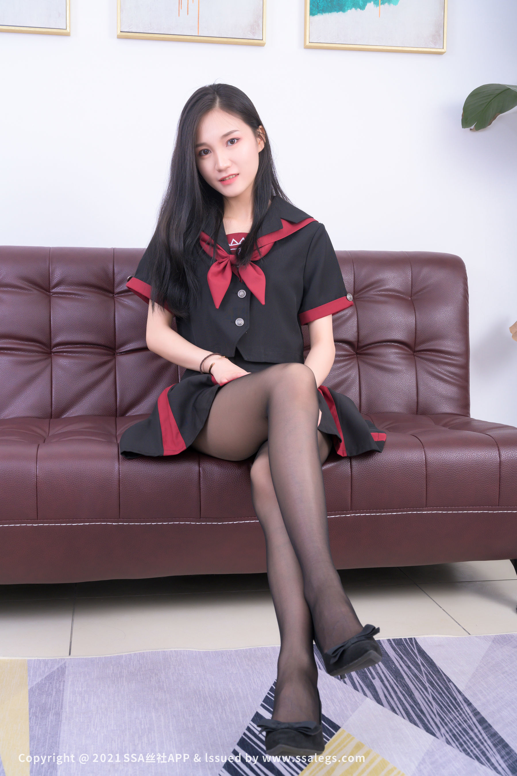[SSA丝社]超清写真 No.694 模特晶晶 黑丝美脚（上）