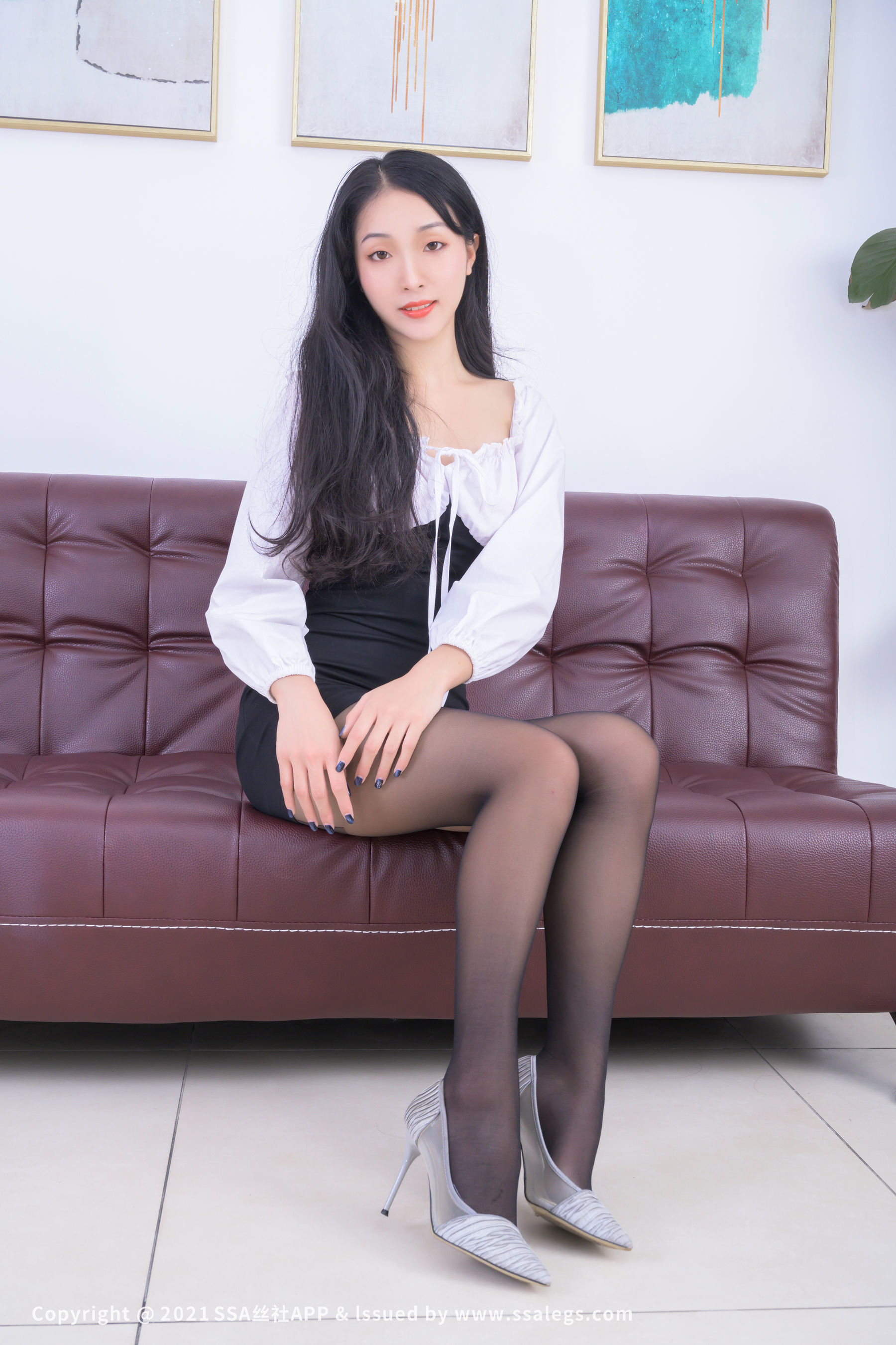[SSA丝社]超清写真 No.718 模特素人 浪莎黑丝袜美足（上）