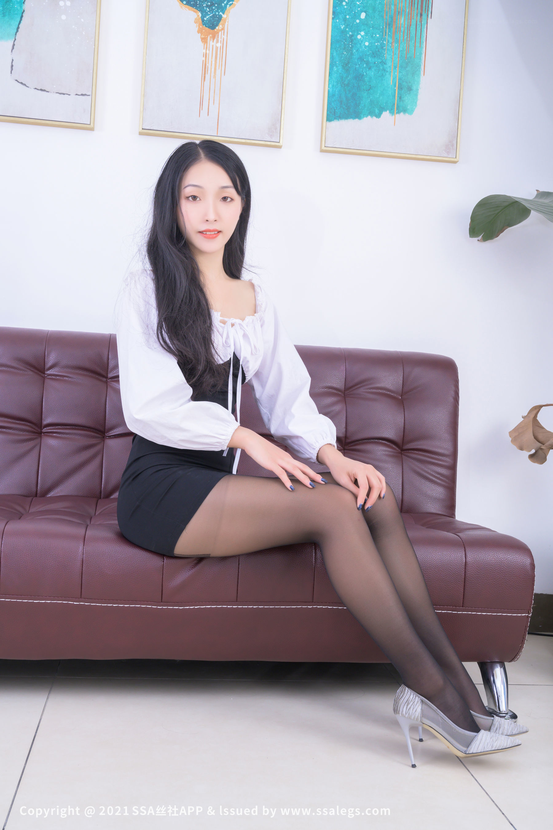 [SSA丝社]超清写真 No.718 模特素人 浪莎黑丝袜美足（上）