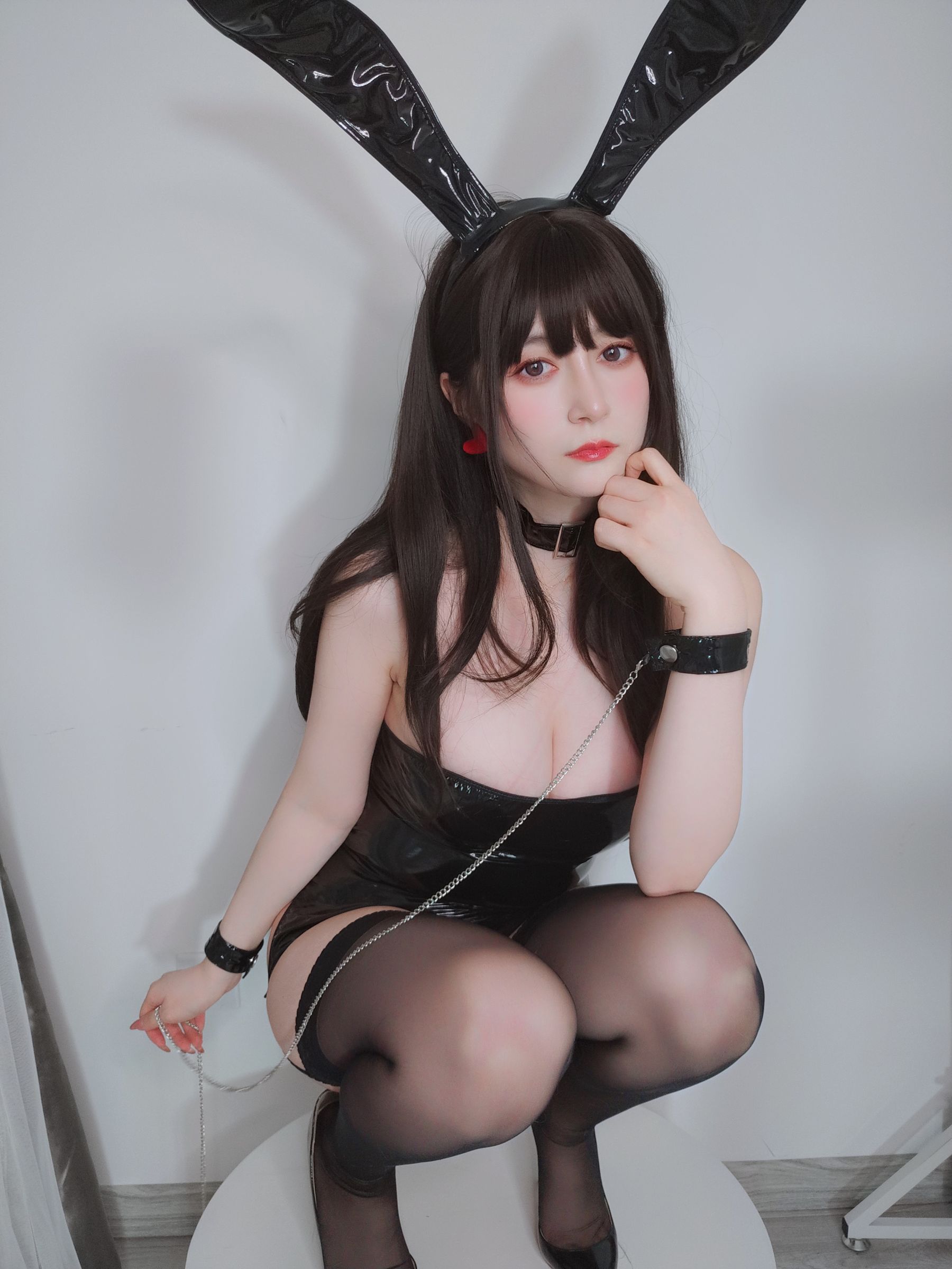 [福利COS] Coser小姐姐白银 - 皮衣兔女郎