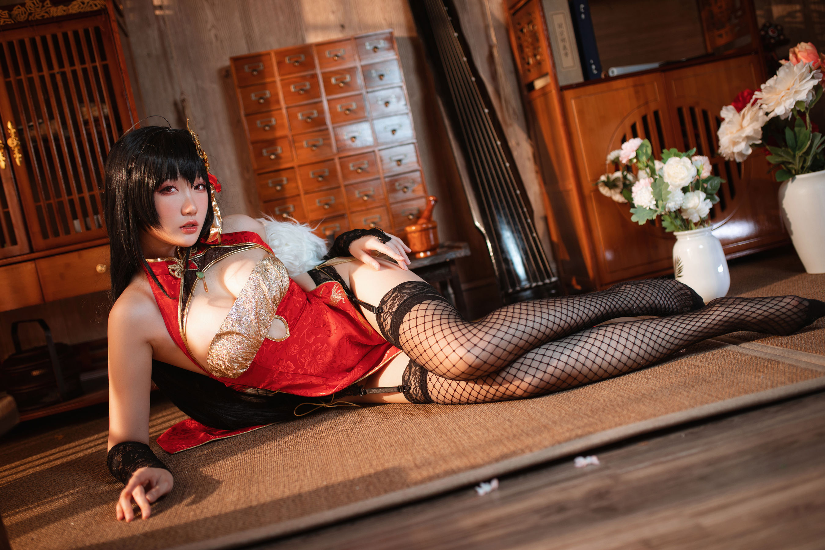 [福利COS] Coser瓜希酱福利 - 大凤旗袍