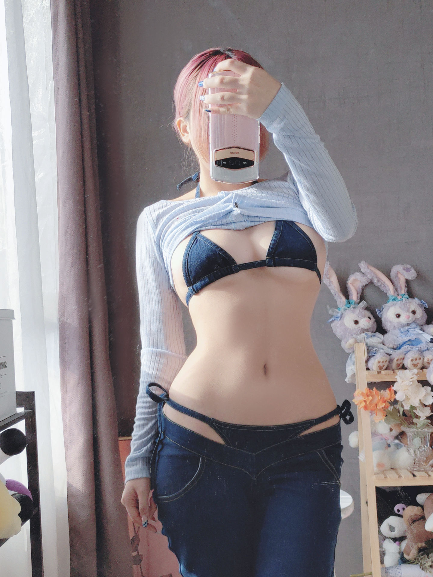 [福利COS] Cosplay日奈娇 - 牛仔裤