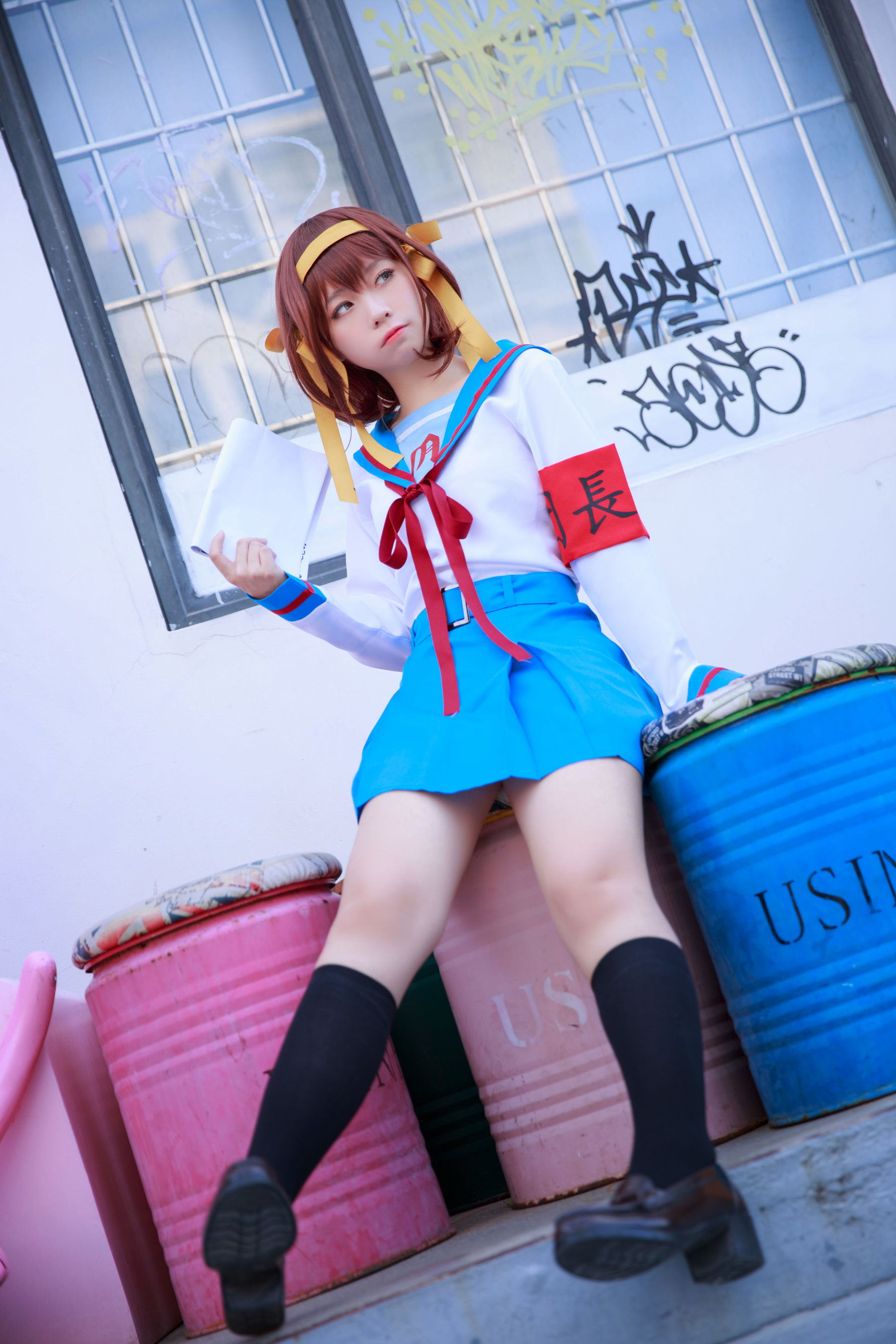 [福利COS] 动漫博主G44不会受伤 - 凉宫 制服