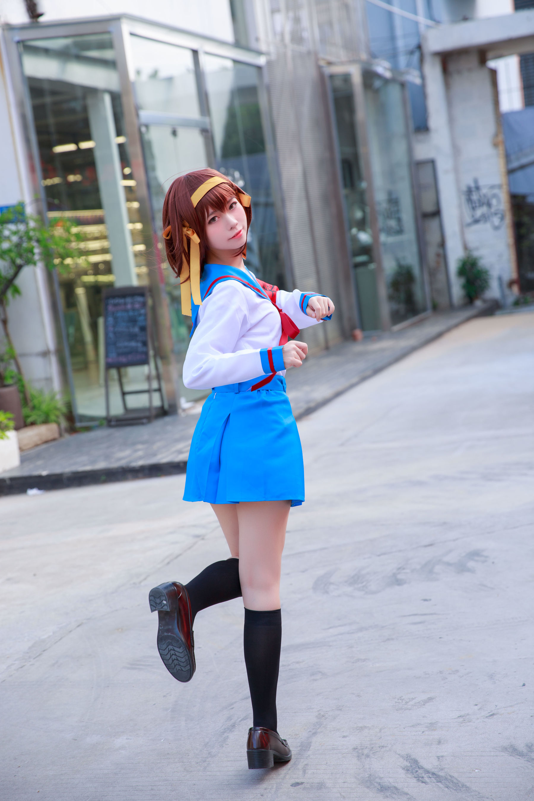 [福利COS] 动漫博主G44不会受伤 - 凉宫 制服