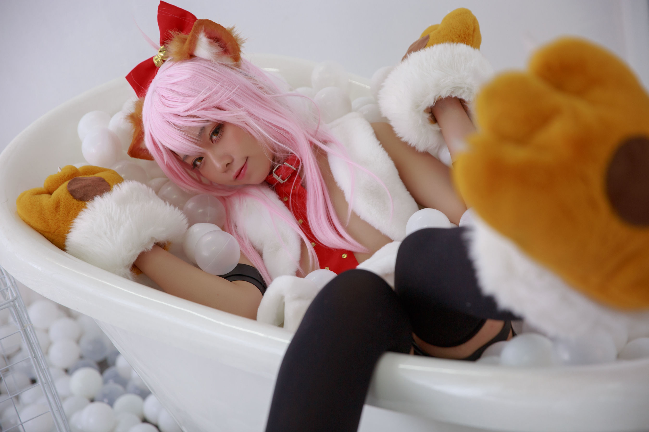 [福利COS] 动漫博主G44不会受伤 - 小黑猫娘