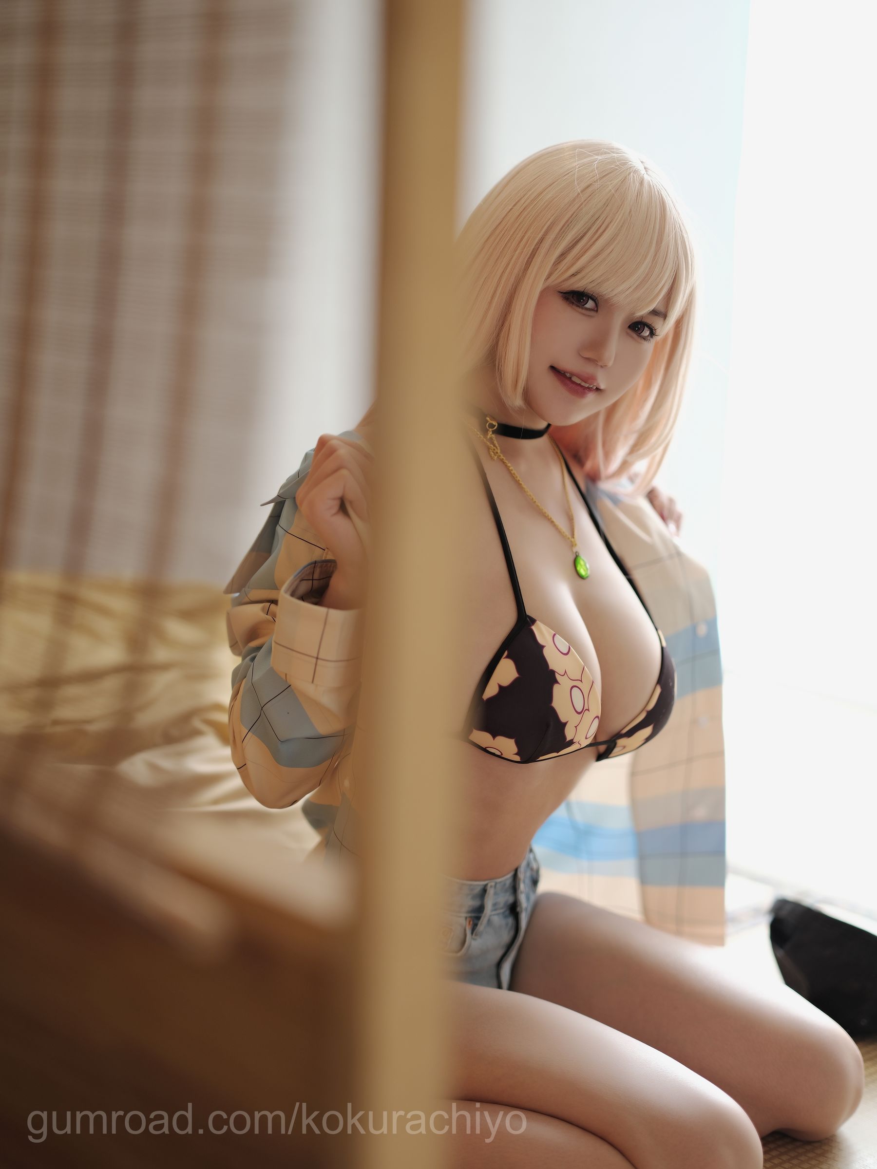 [福利COS] 动漫博主小仓千代w - 喜多川海夢泳装