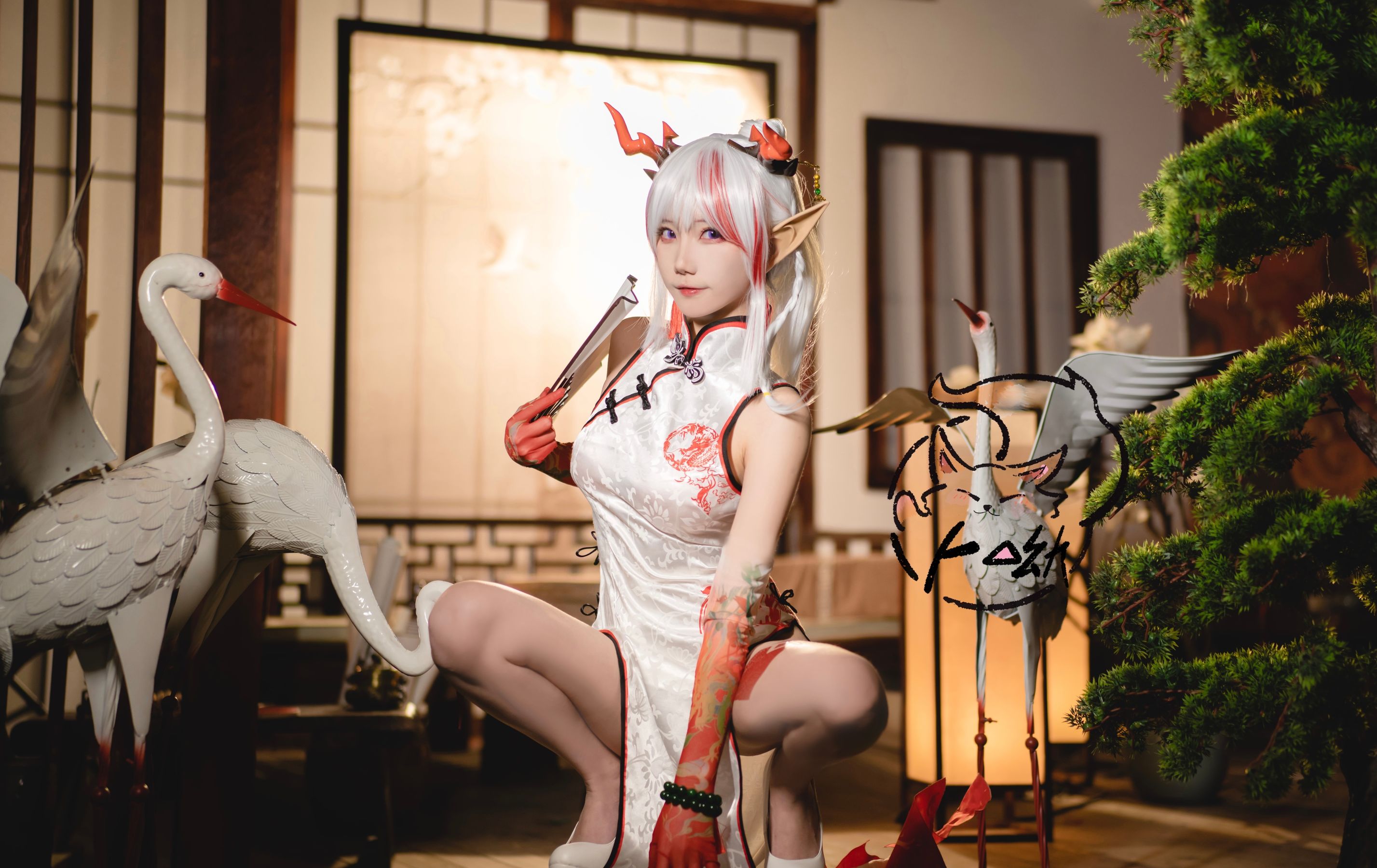 [福利COS] 卜呦Mikon - 年旗袍 乐逍遥