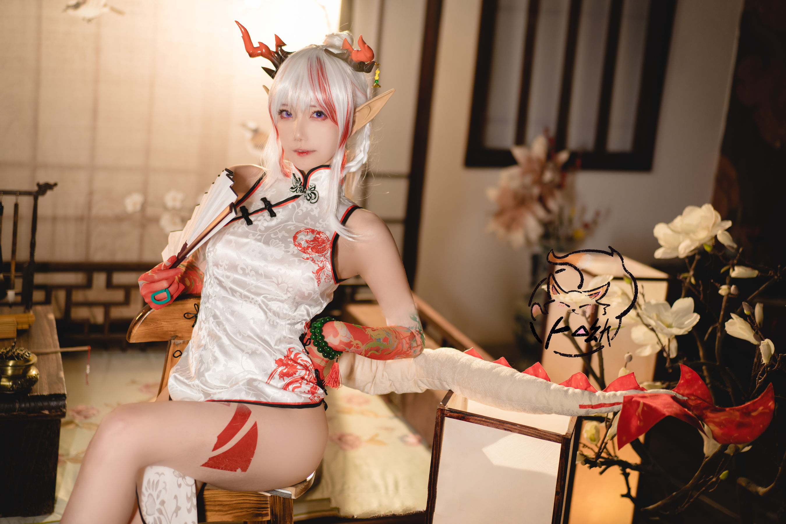 [福利COS] 卜呦Mikon - 年旗袍 乐逍遥