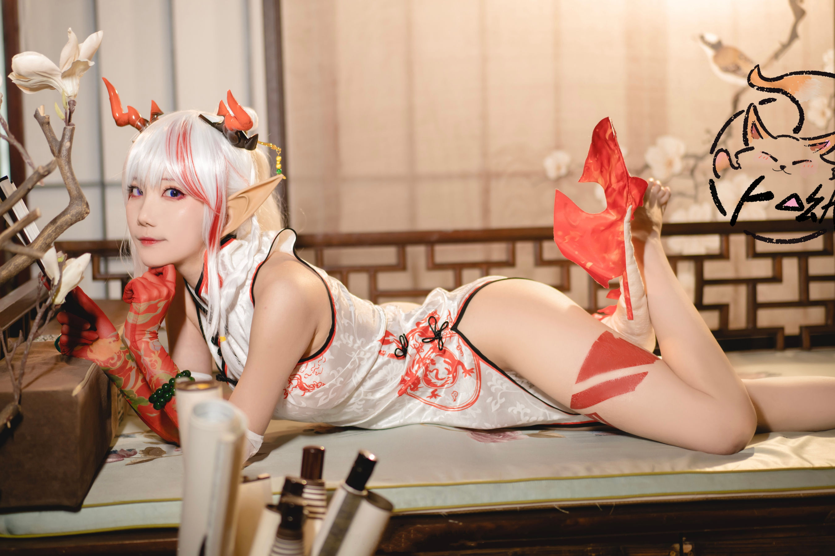 [福利COS] 卜呦Mikon - 年旗袍 乐逍遥