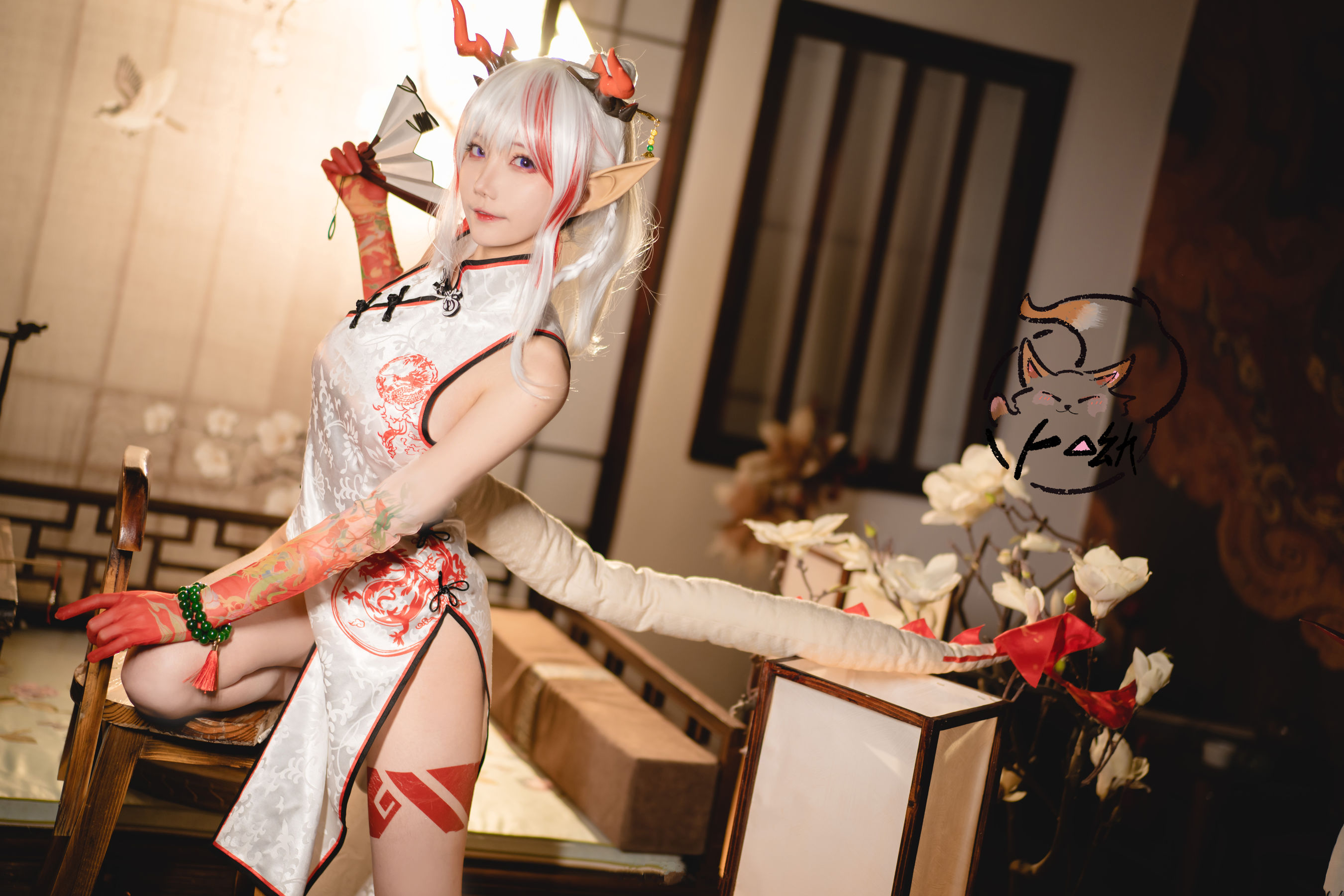 [福利COS] 卜呦Mikon - 年旗袍 乐逍遥