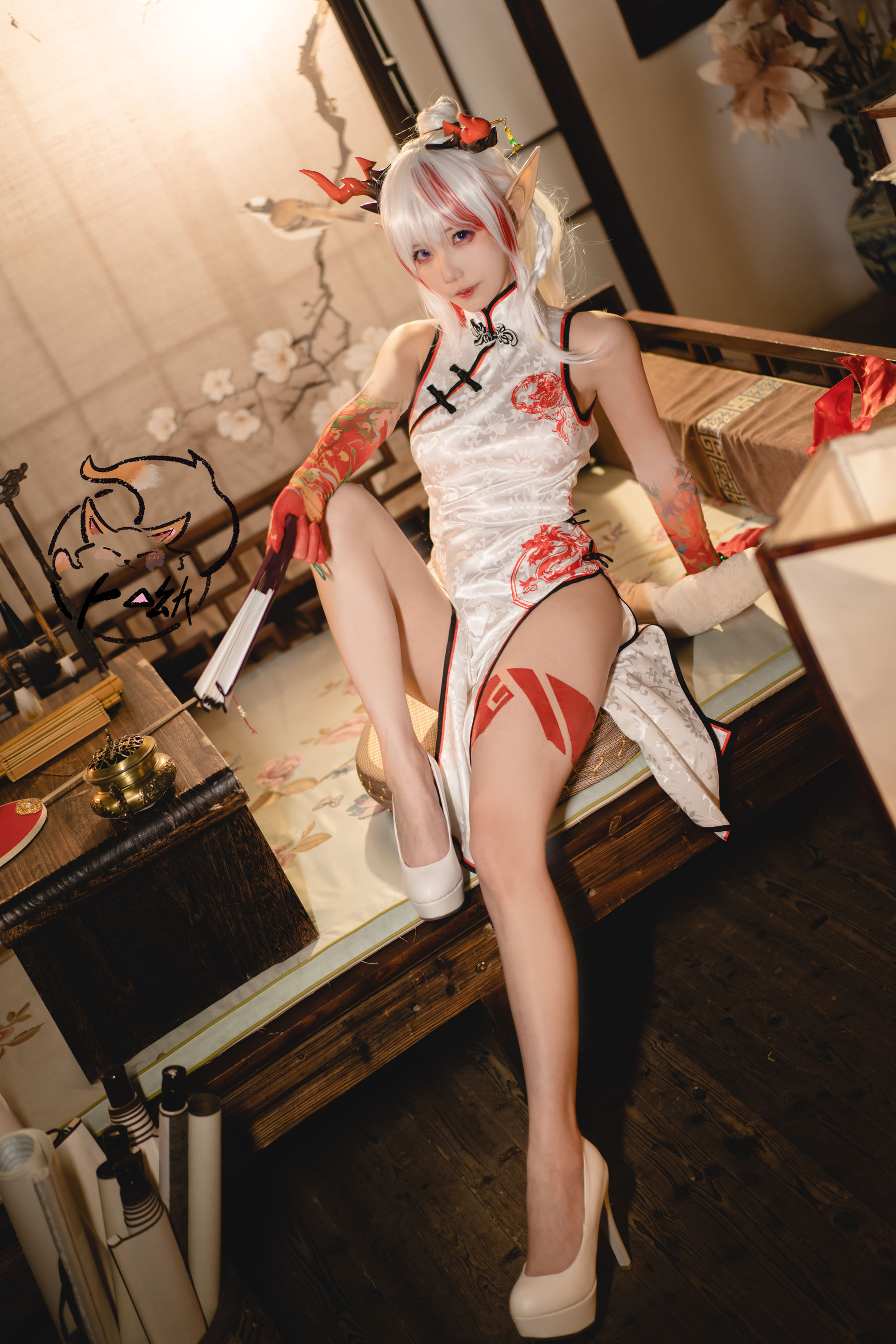 [福利COS] 卜呦Mikon - 年旗袍 乐逍遥