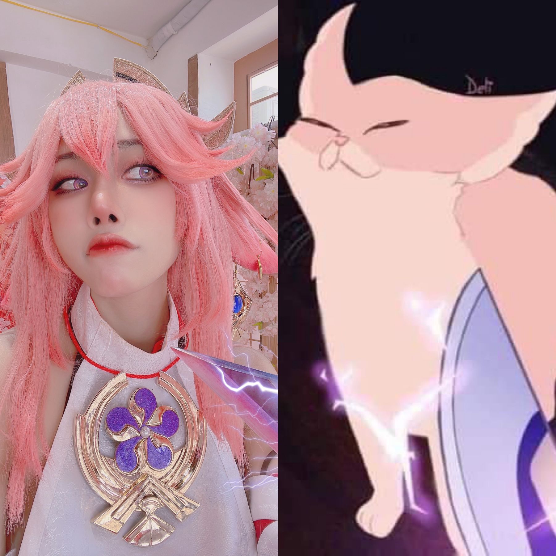 [福利COS] 日本性感萝莉Byoru&Yae Miko Raiden Shogun