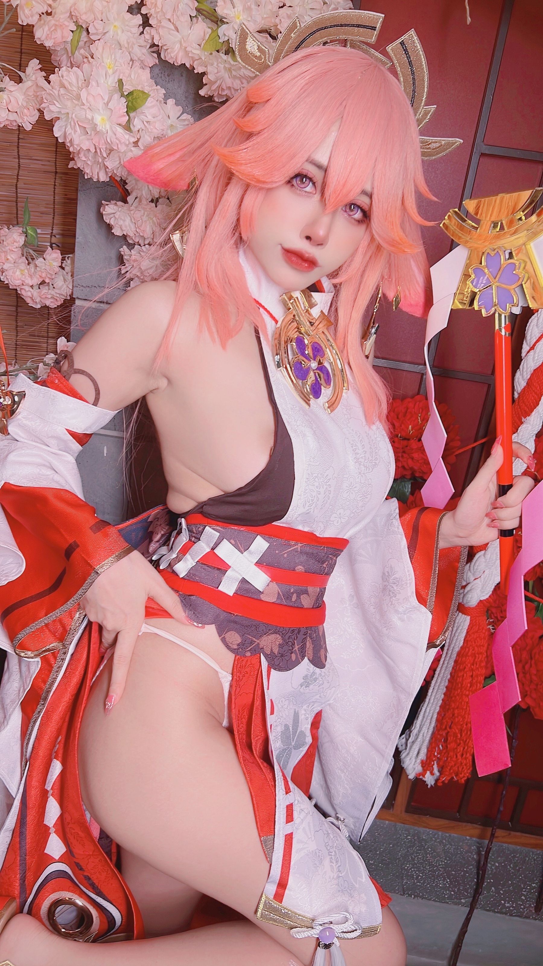 [福利COS] 日本性感萝莉Byoru&Yae Miko Raiden Shogun