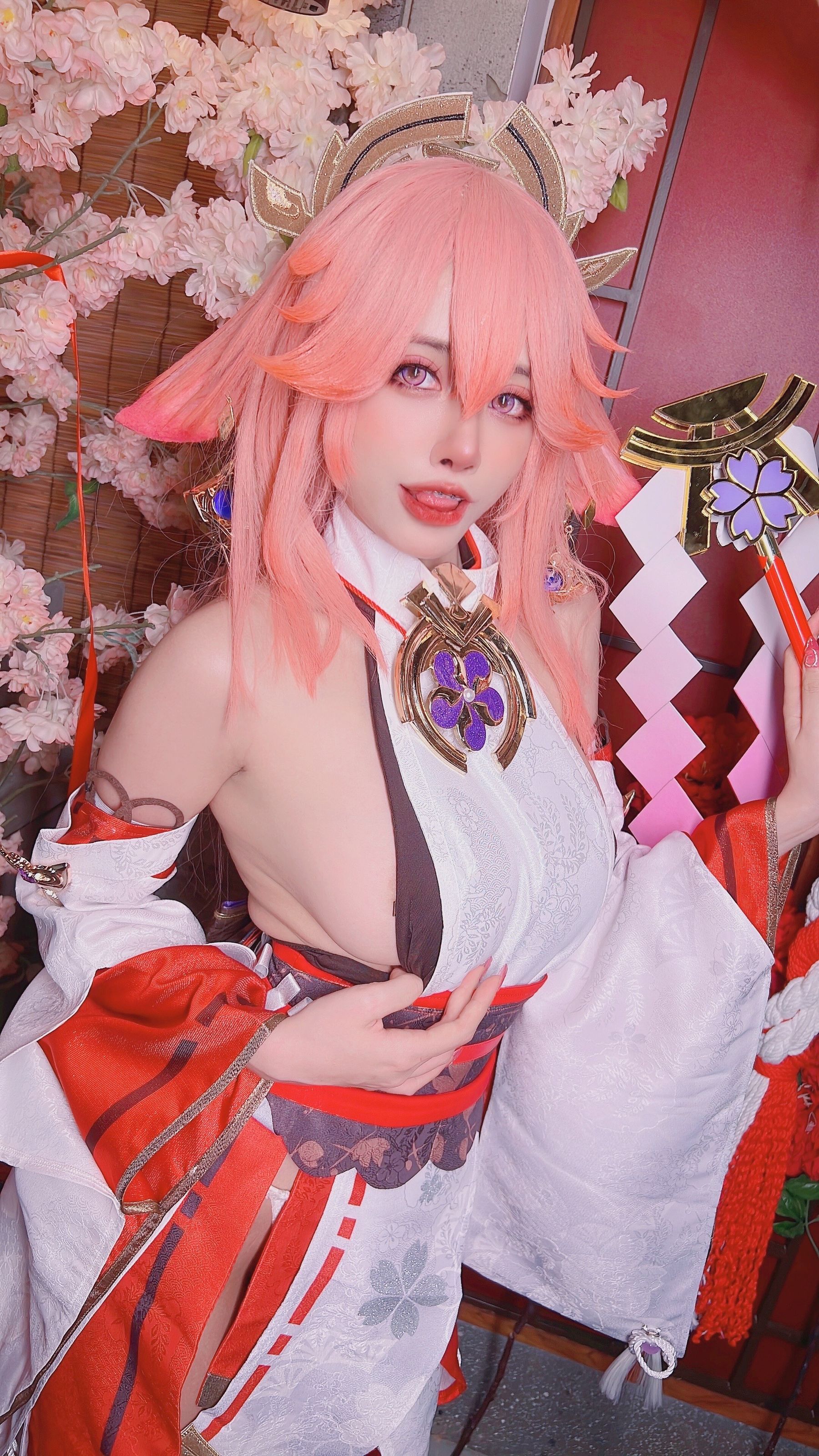 [福利COS] 日本性感萝莉Byoru&Yae Miko Raiden Shogun