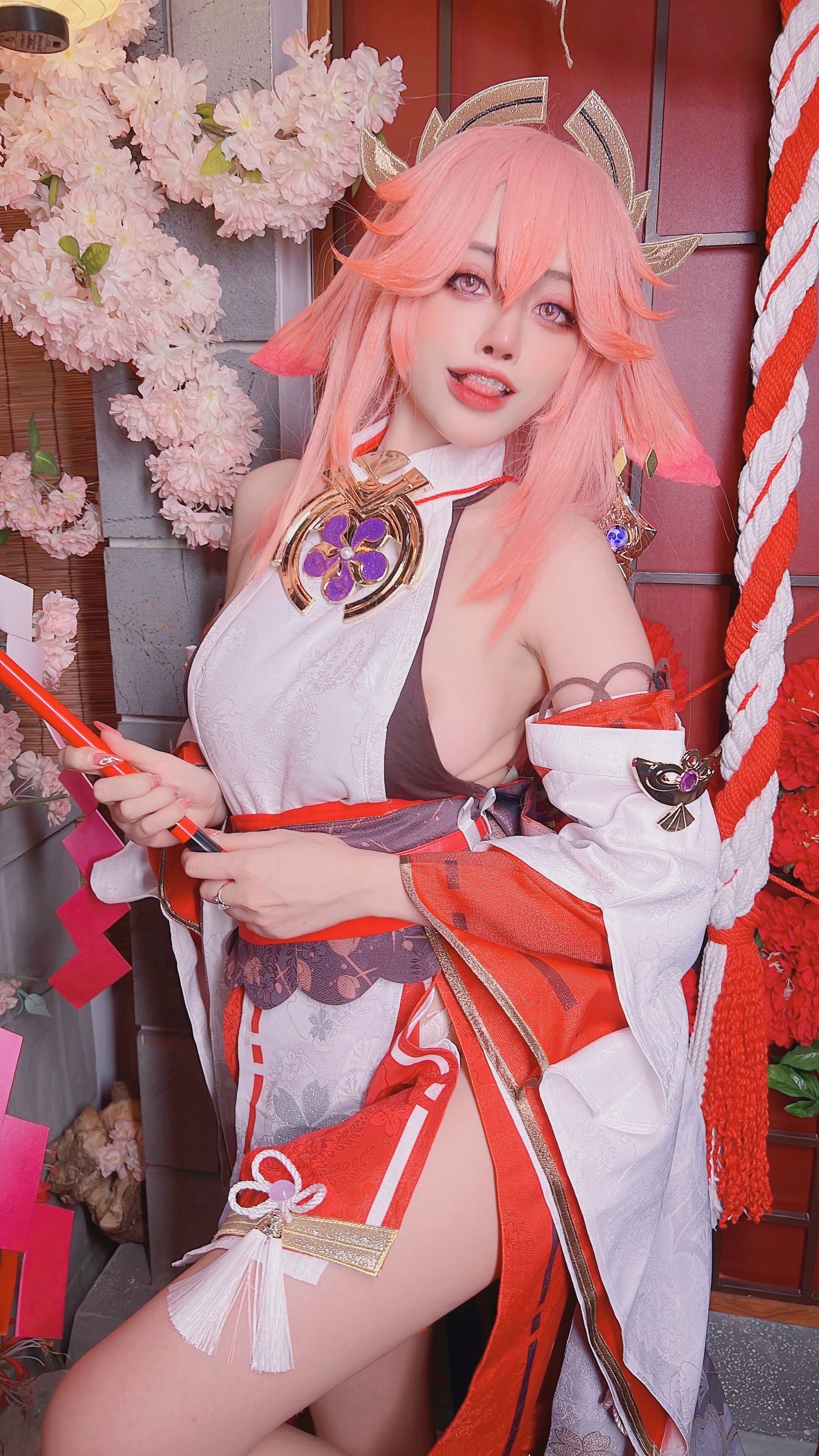 [福利COS] 日本性感萝莉Byoru&Yae Miko Raiden Shogun
