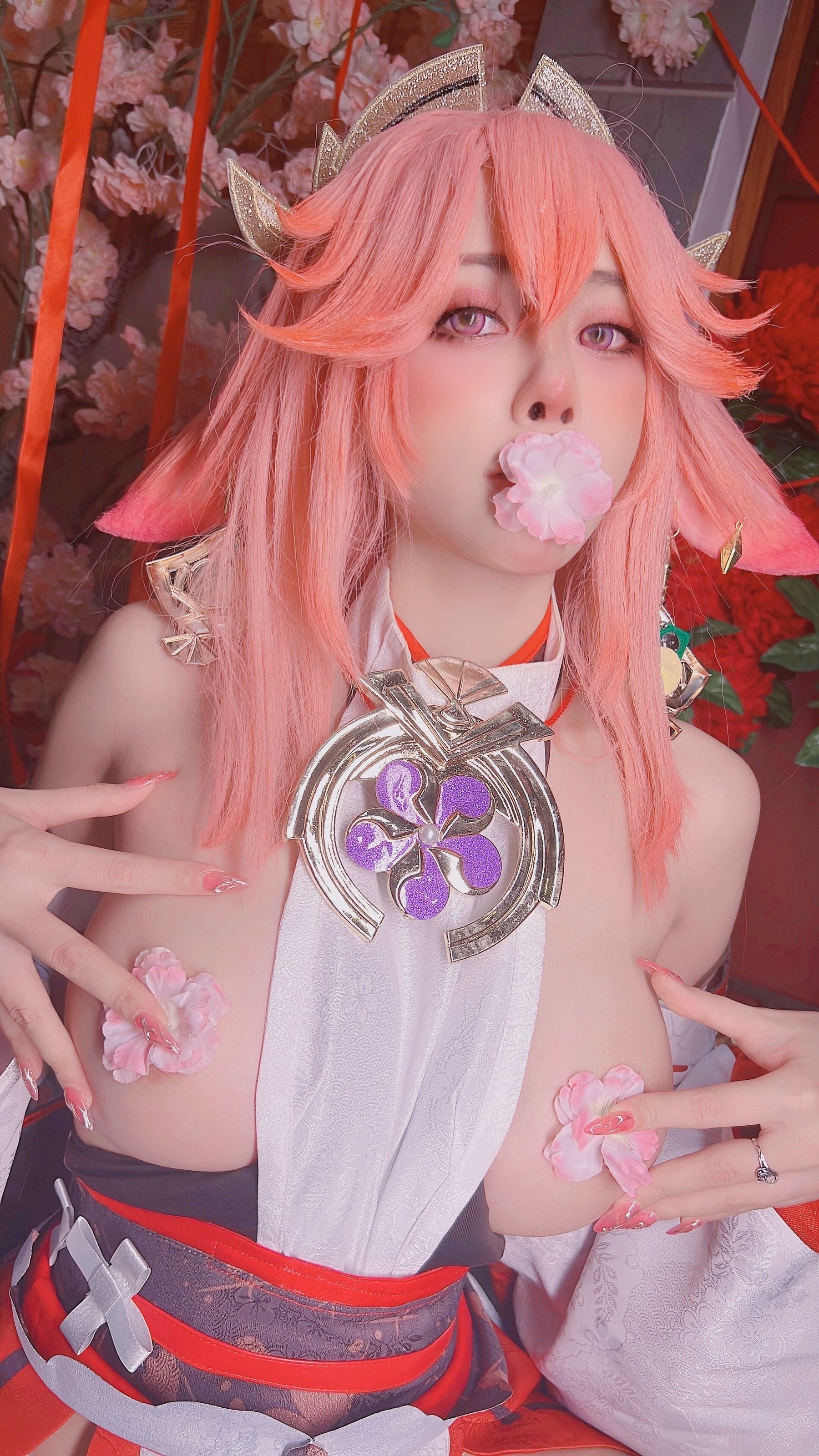 [福利COS] 日本性感萝莉Byoru&Yae Miko Raiden Shogun