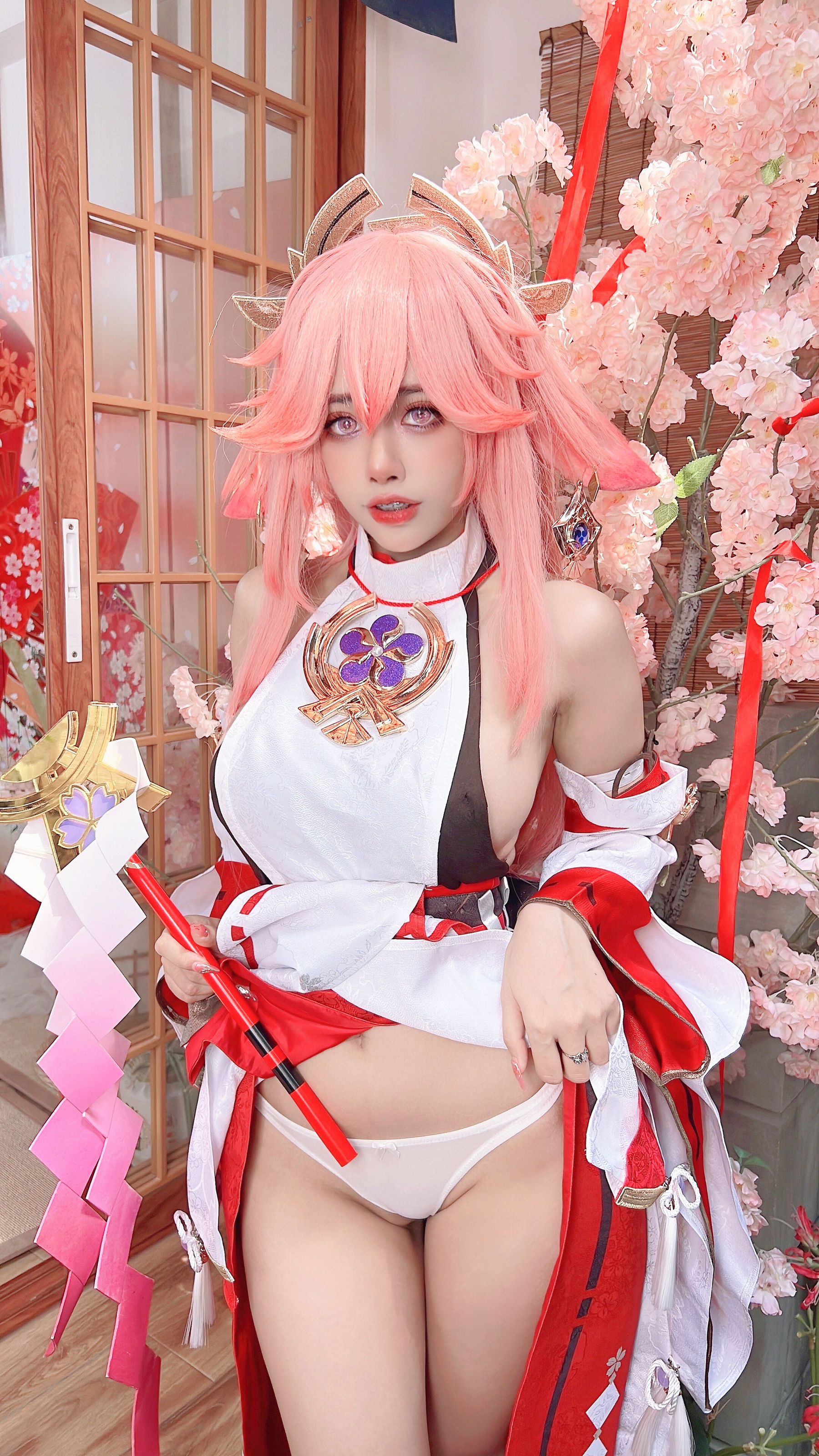 [福利COS] 日本性感萝莉Byoru&Yae Miko Raiden Shogun