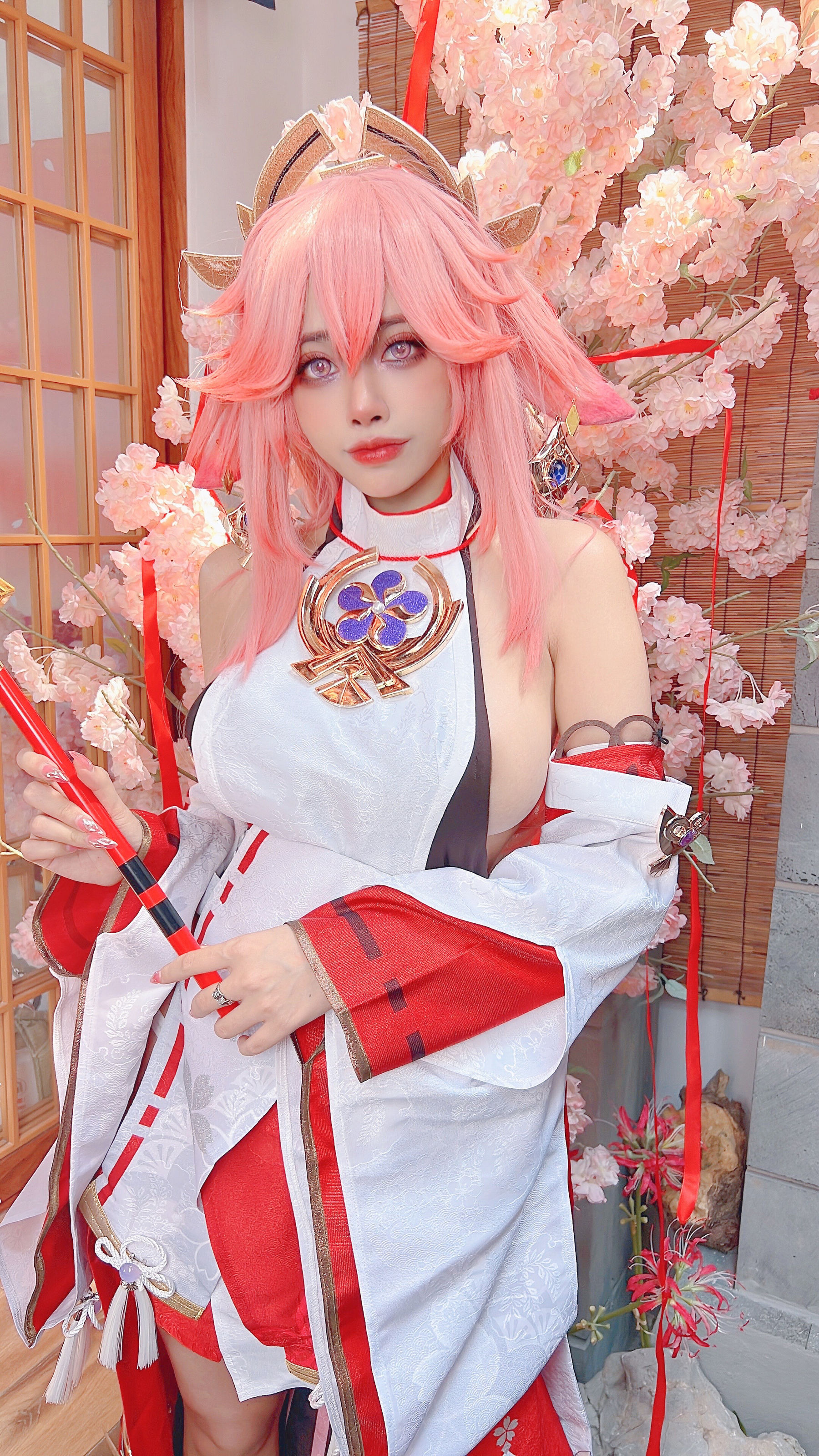 [福利COS] 日本性感萝莉Byoru&Yae Miko Raiden Shogun