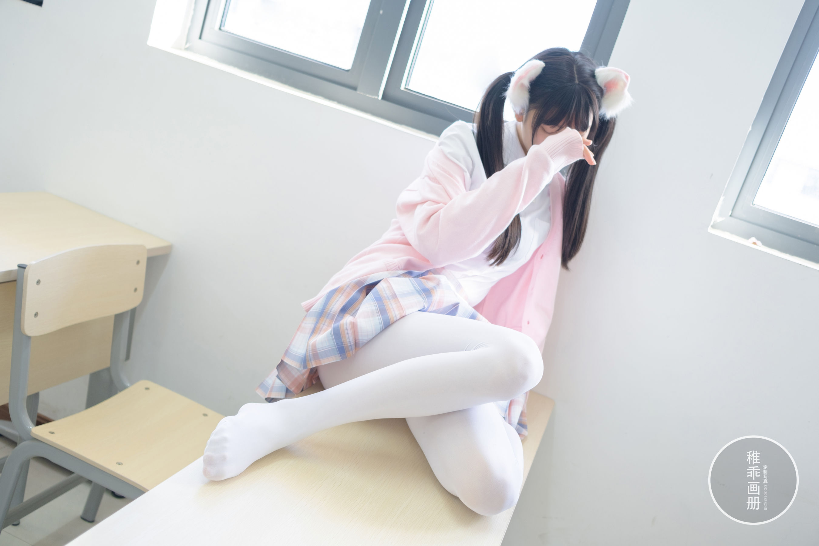 [福利COS] 柴系小乖(稚乖画册) - 夜夜 80D 白丝JK
