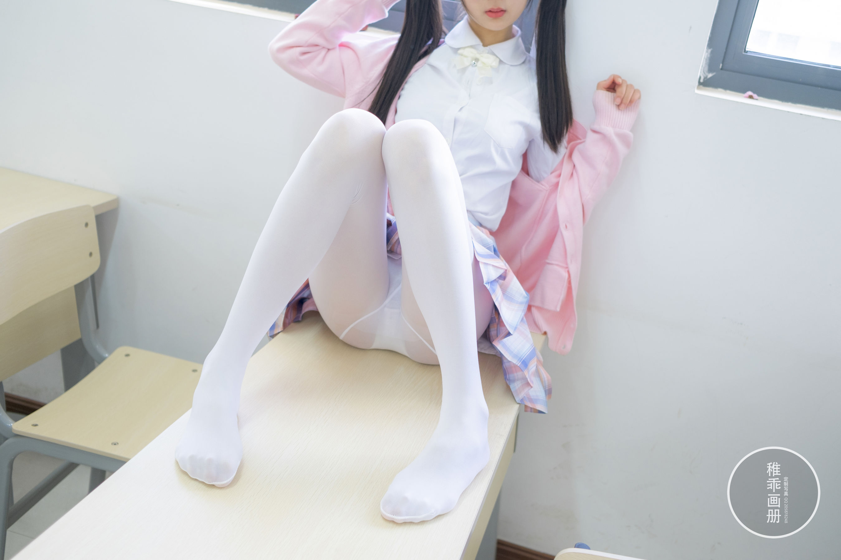 [福利COS] 柴系小乖(稚乖画册) - 夜夜 80D 白丝JK
