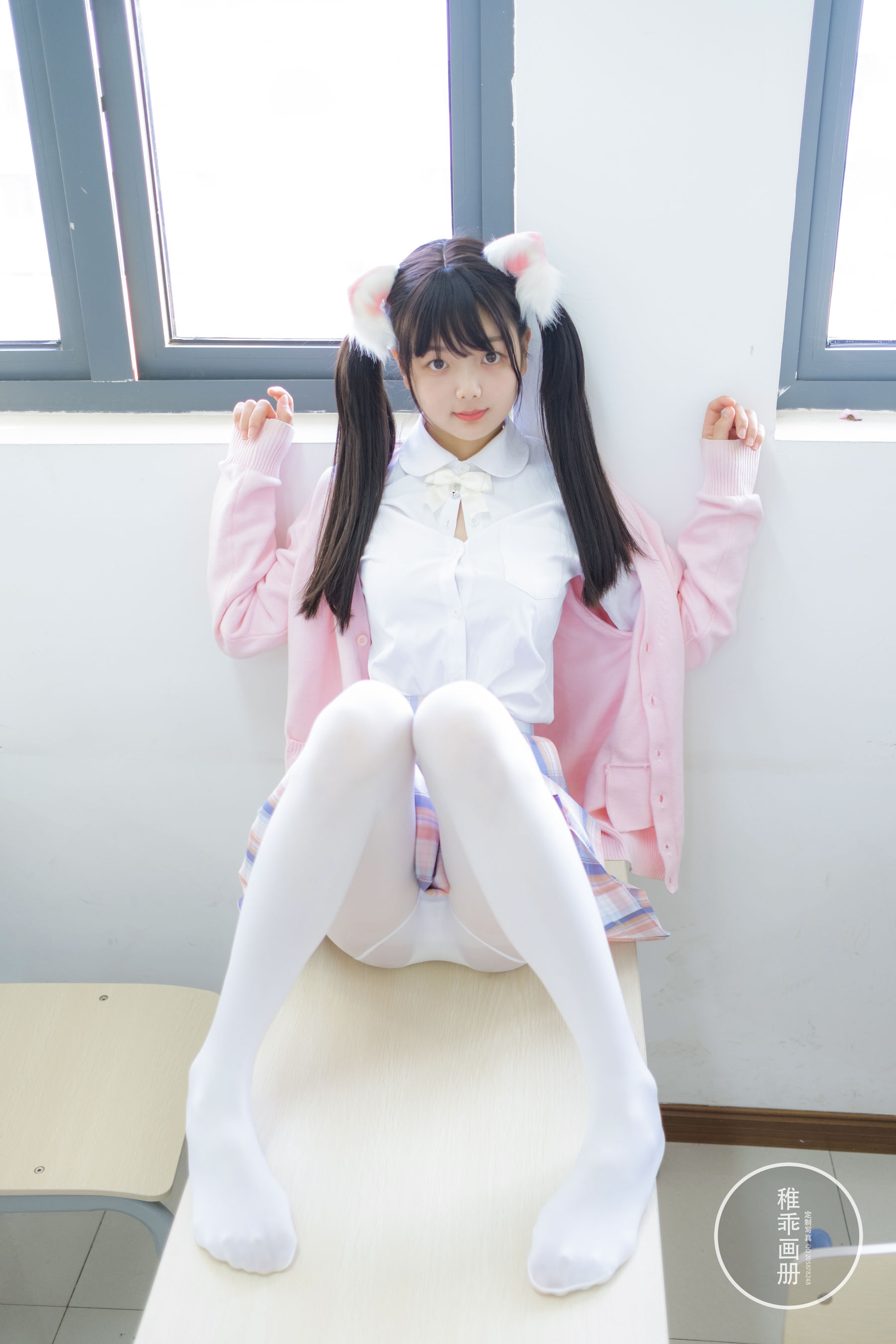 [福利COS] 柴系小乖(稚乖画册) - 夜夜 80D 白丝JK