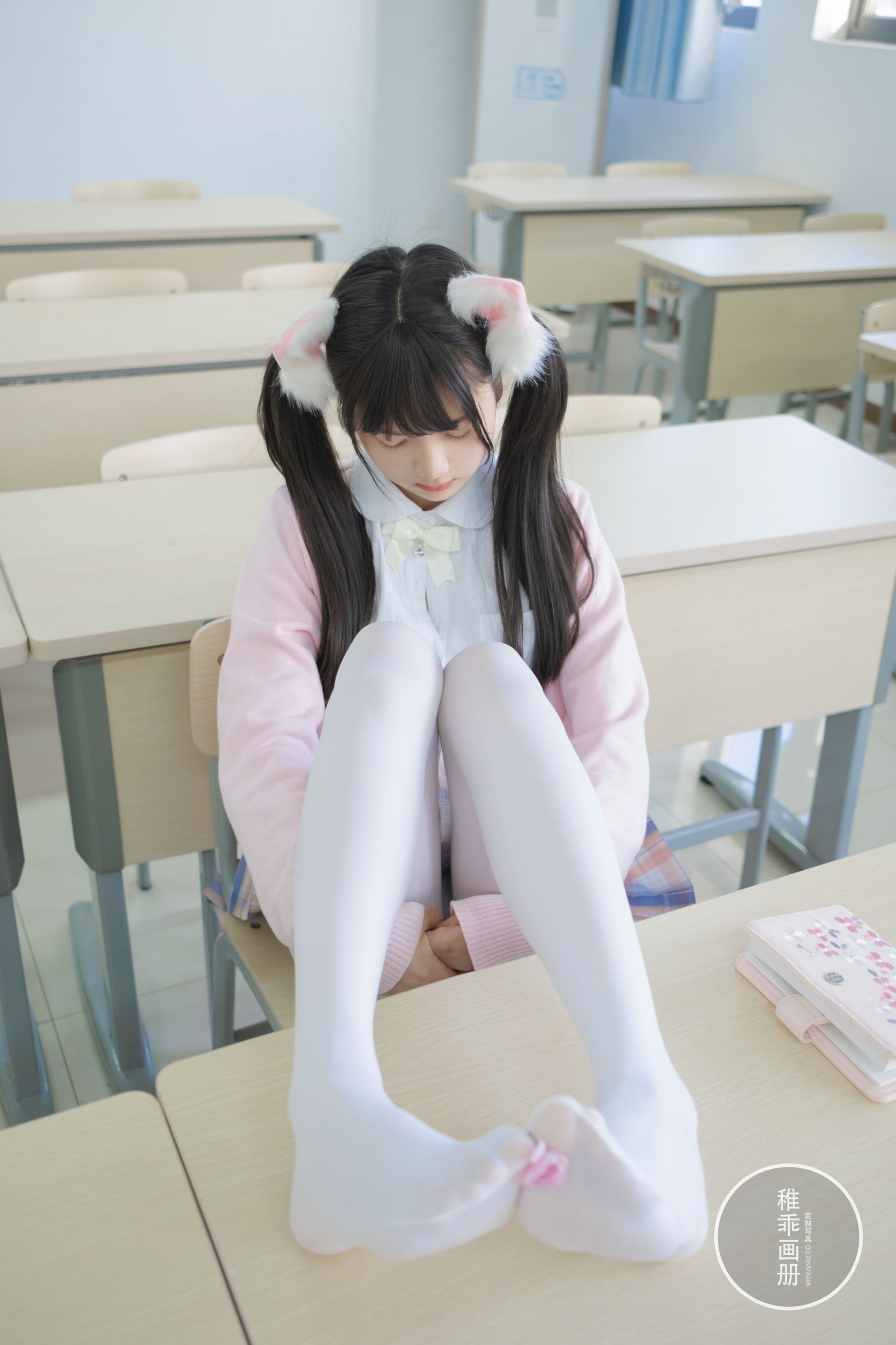 [福利COS] 柴系小乖(稚乖画册) - 夜夜 80D 白丝JK