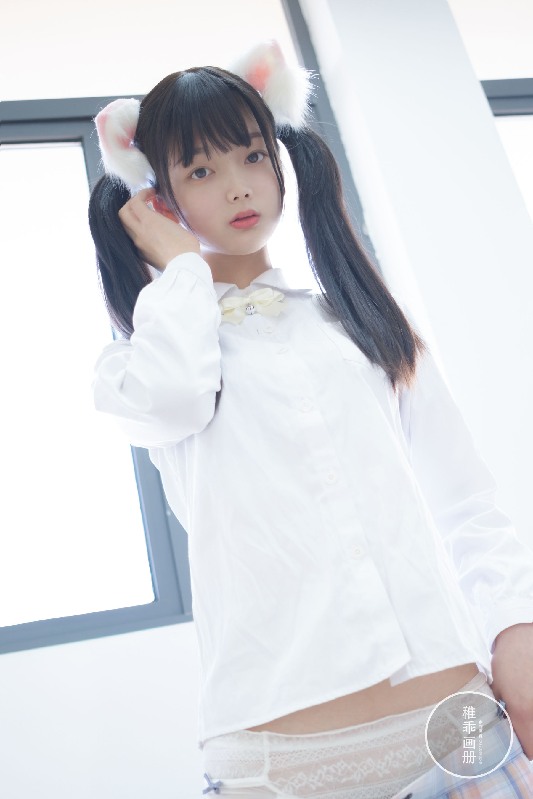 [福利COS] 柴系小乖(稚乖画册) - 夜夜 80D 白丝JK
