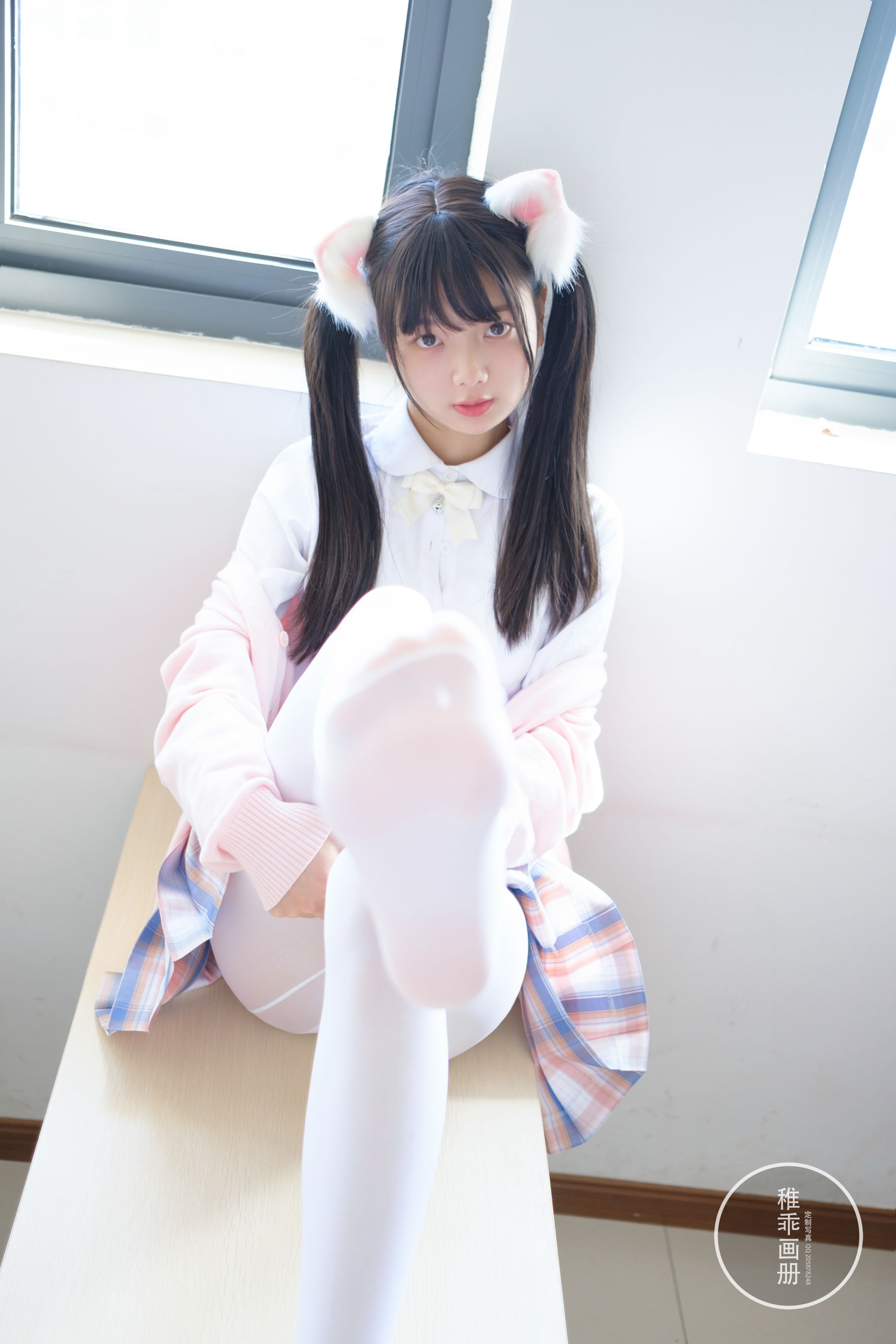 [福利COS] 柴系小乖(稚乖画册) - 夜夜 80D 白丝JK