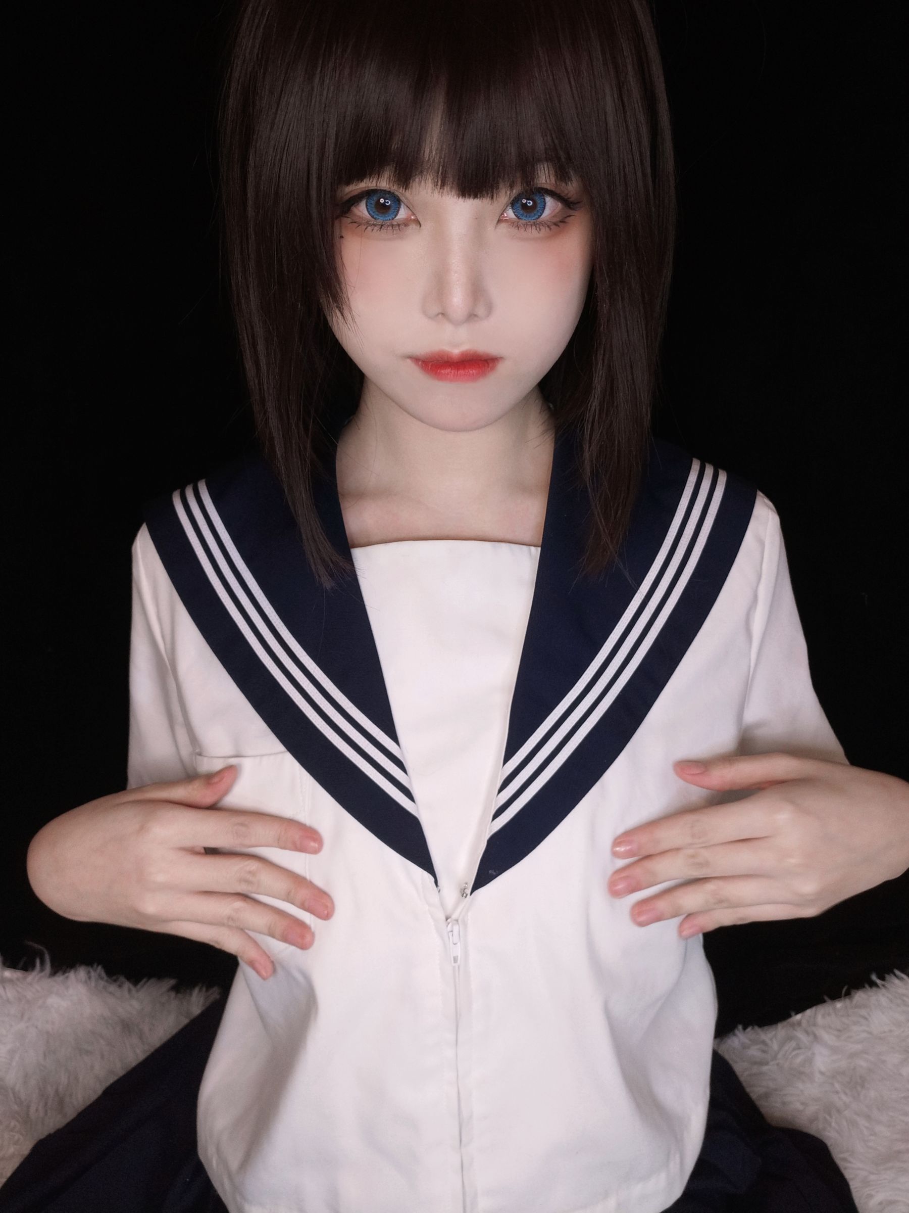 [福利COS] 萌系小姐姐蜜汁猫裘 - 坏学妹自拍