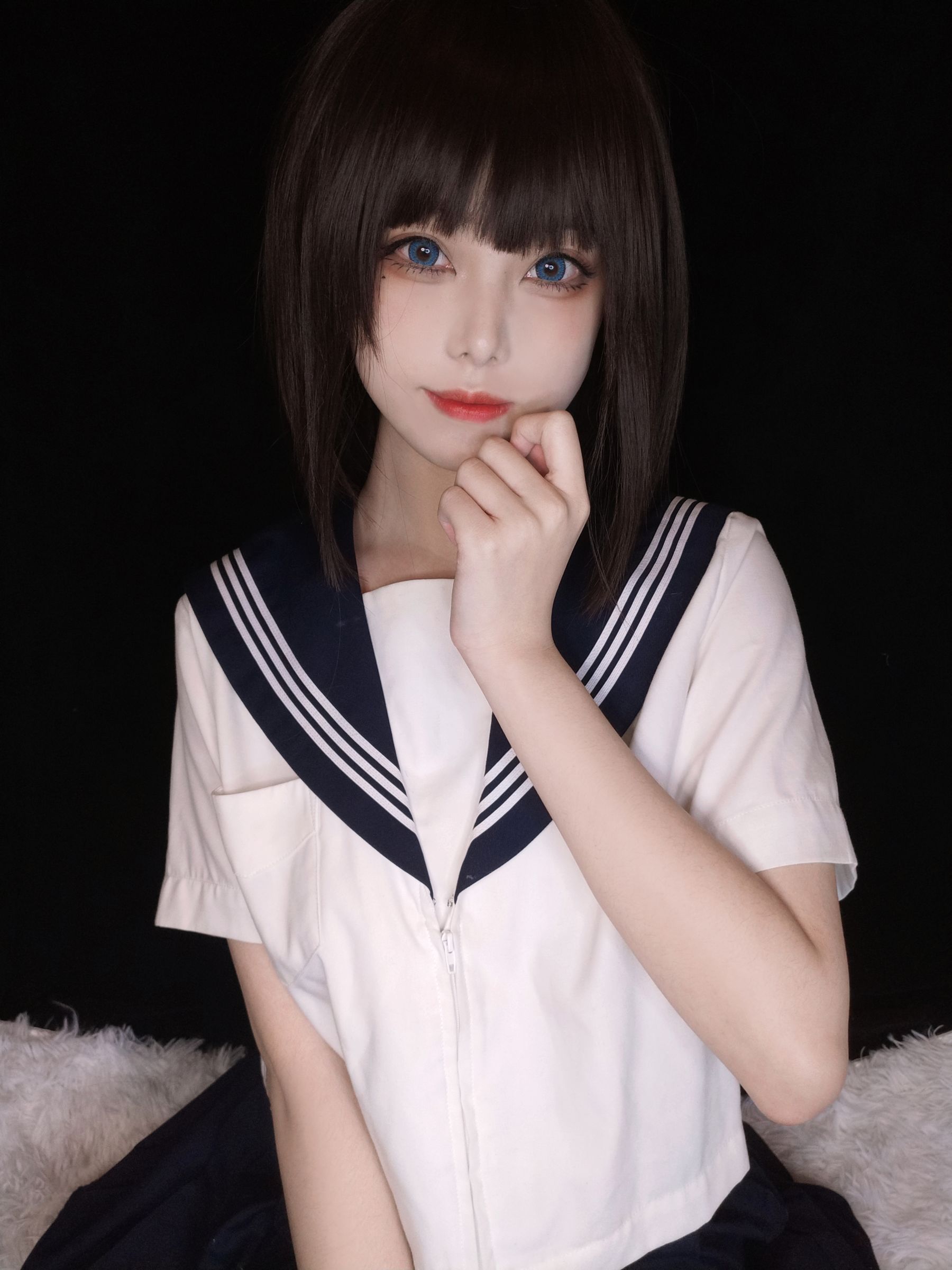 [福利COS] 萌系小姐姐蜜汁猫裘 - 坏学妹自拍