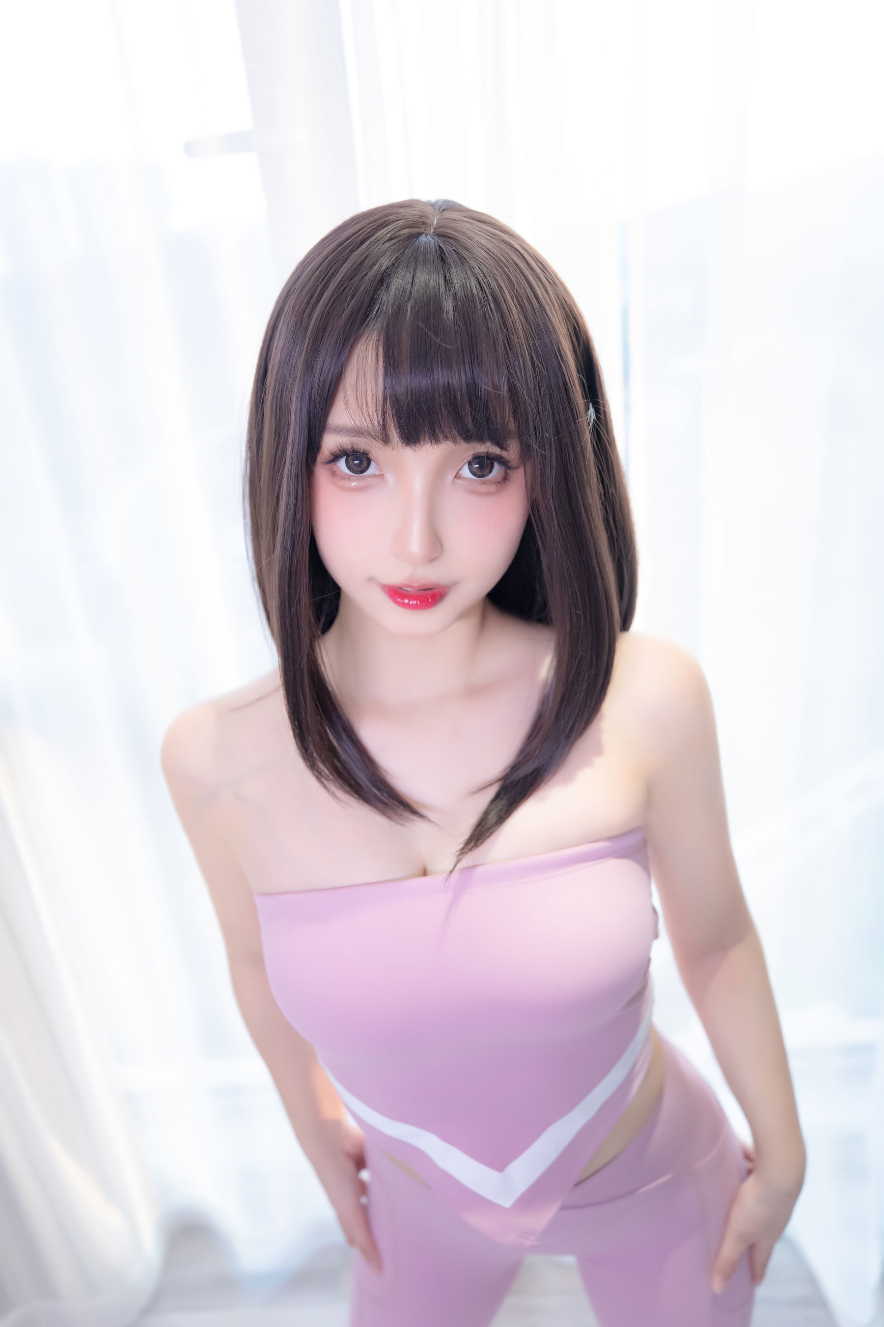 [福利COS] 萝莉神楽板真冬 草莓蜜桃