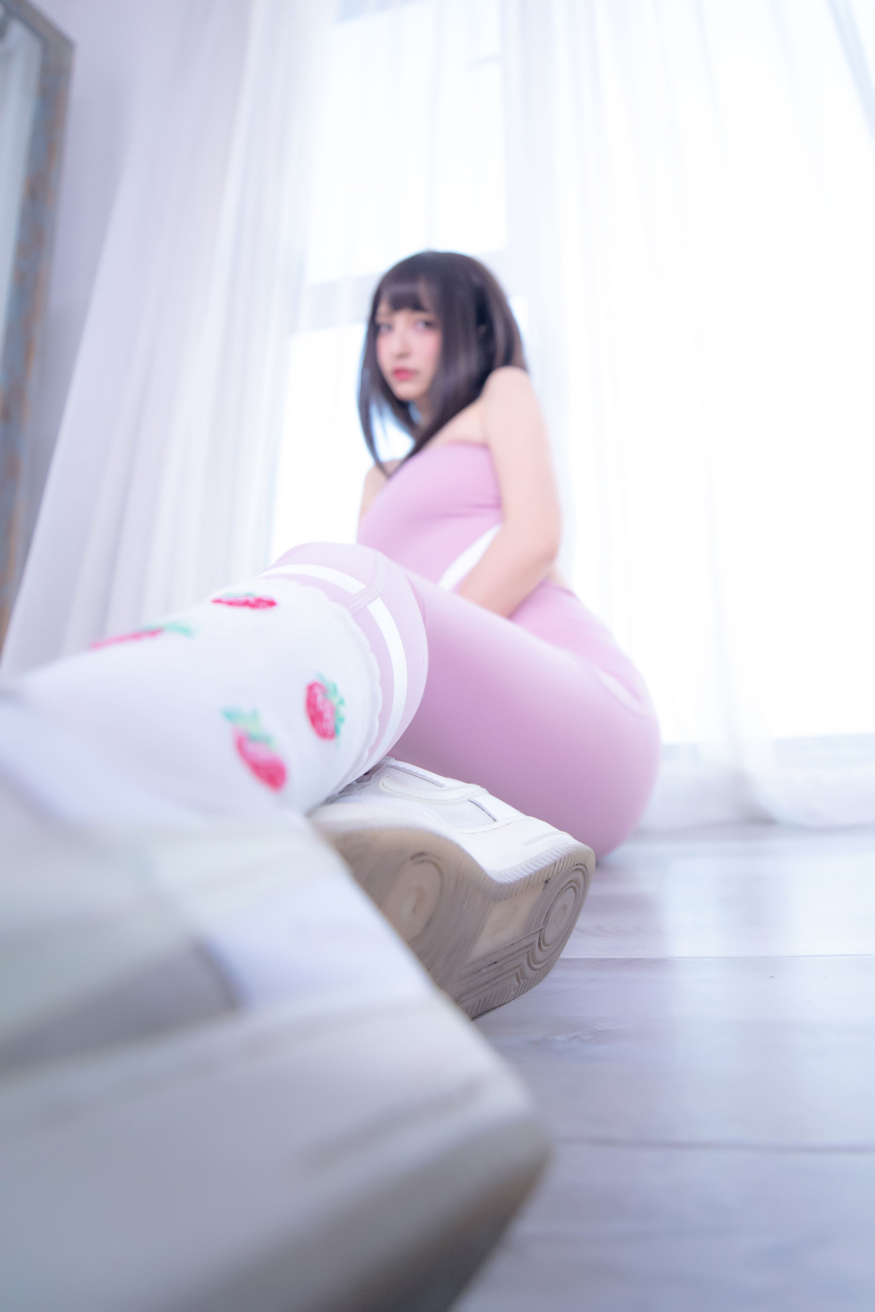 [福利COS] 萝莉神楽板真冬 草莓蜜桃