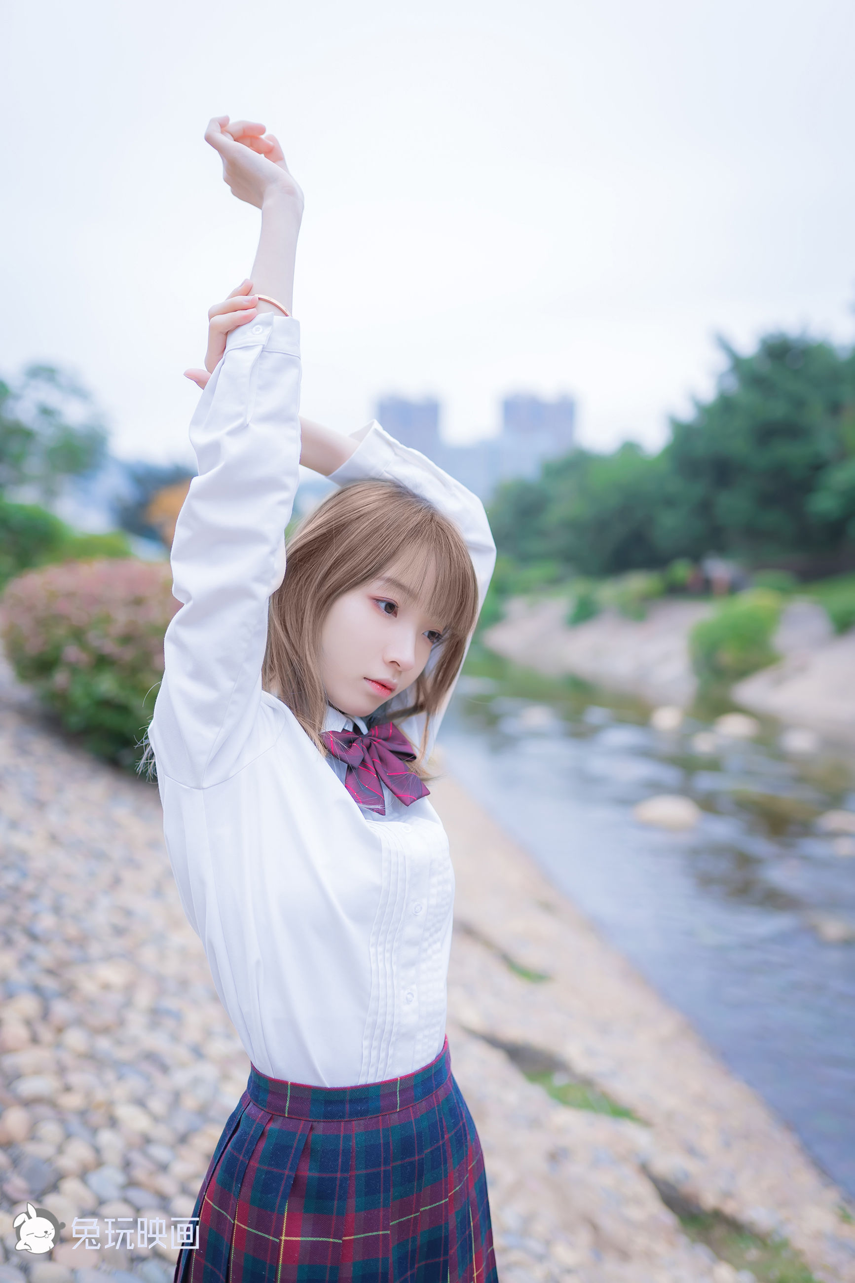 [兔玩映画] - JK制服 Vol.006 绿草坪