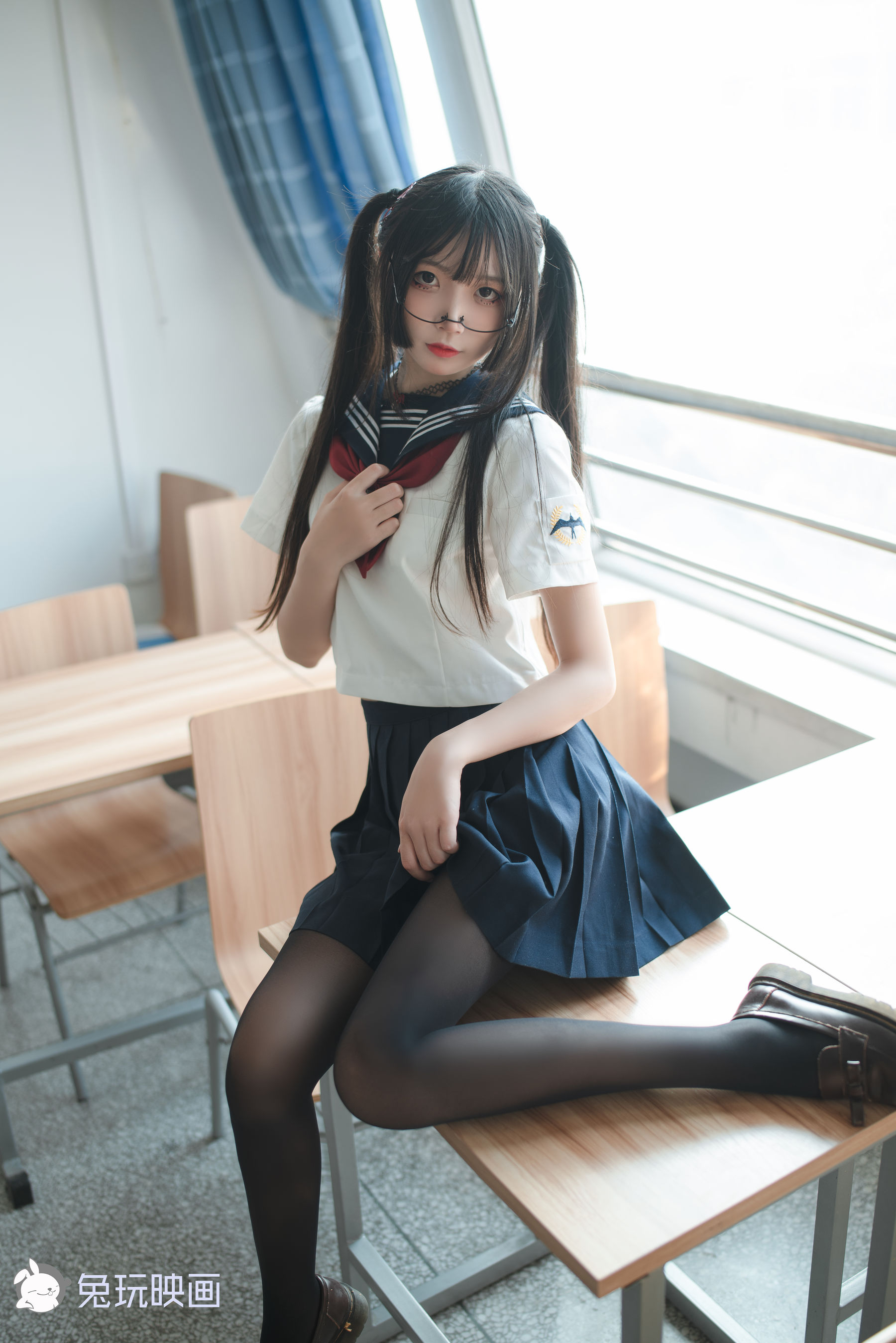 [兔玩映画] - JK制服 Vol.017 黑丝学妹