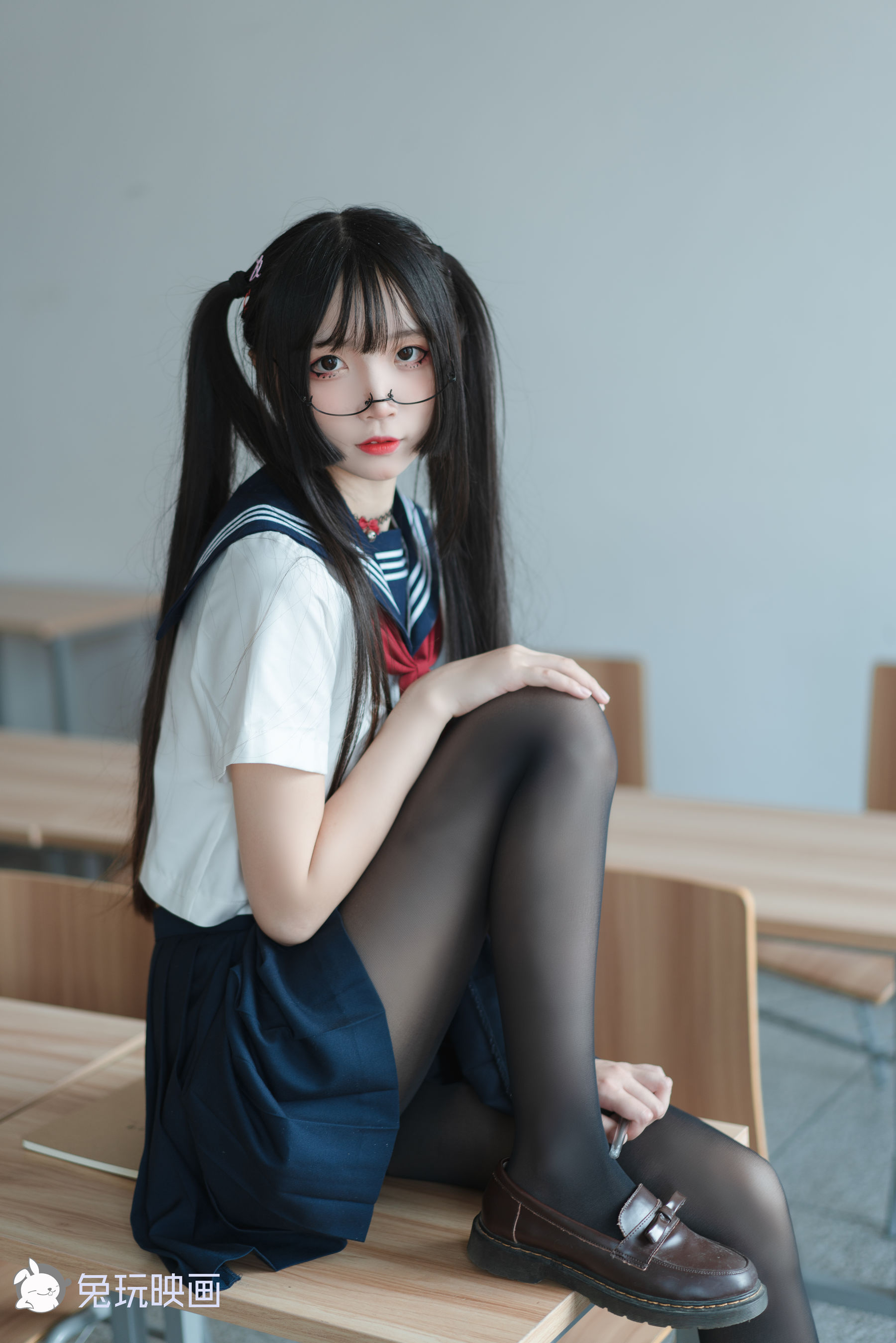[兔玩映画] - JK制服 Vol.017 黑丝学妹