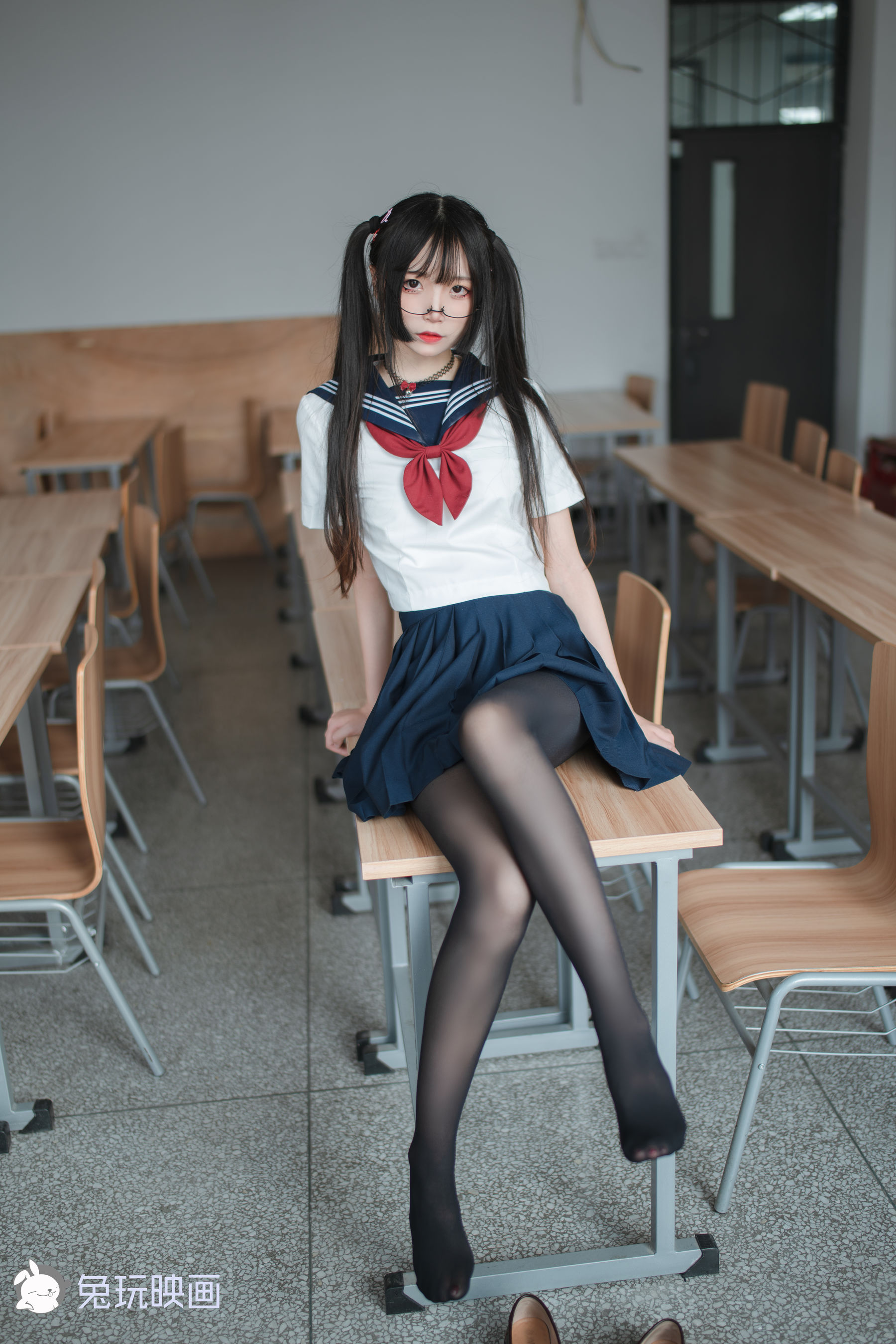 [兔玩映画] - JK制服 Vol.017 黑丝学妹