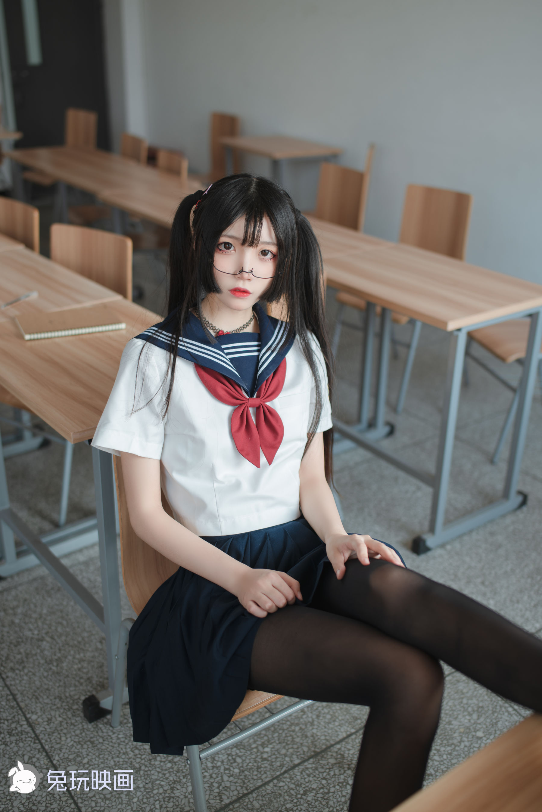 [兔玩映画] - JK制服 Vol.017 黑丝学妹