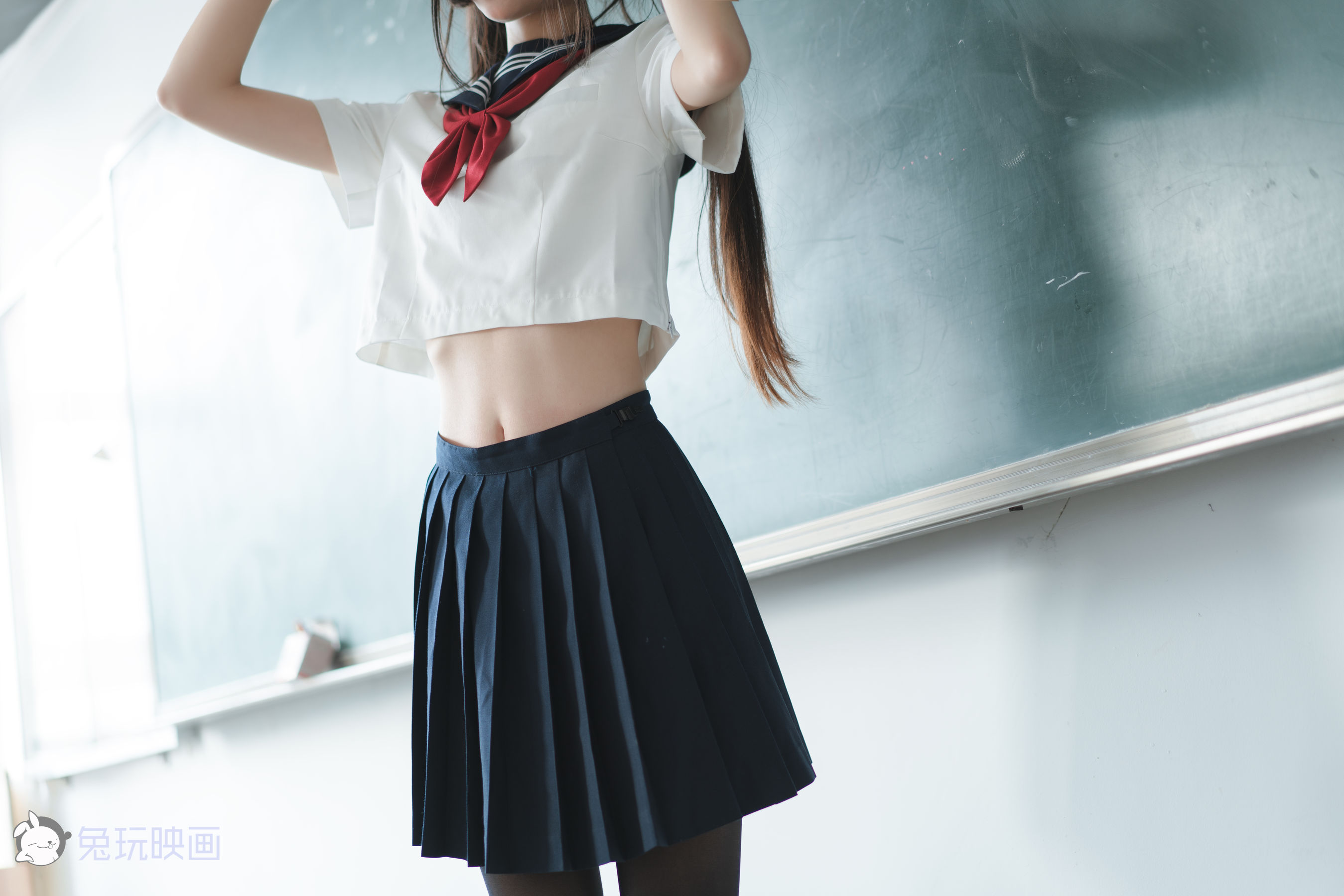 [兔玩映画] - JK制服 Vol.017 黑丝学妹