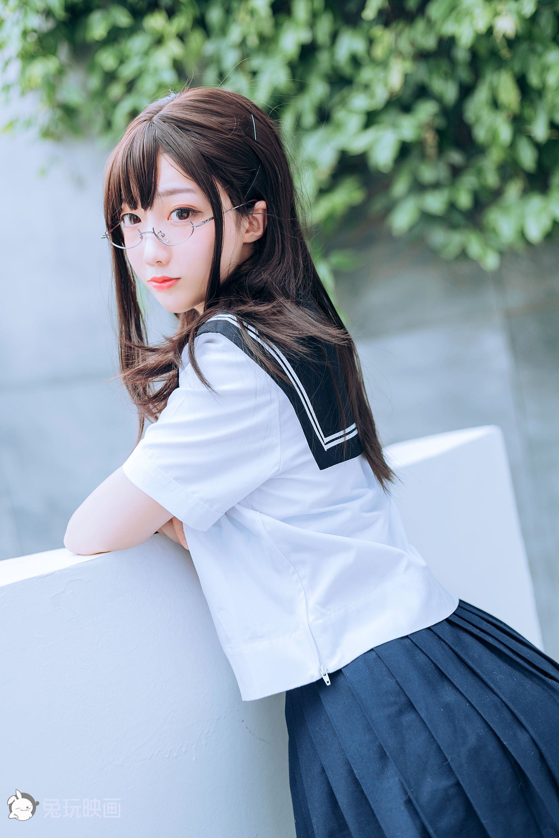 [兔玩映画] - JK制服 Vol.019 绿意葱茏