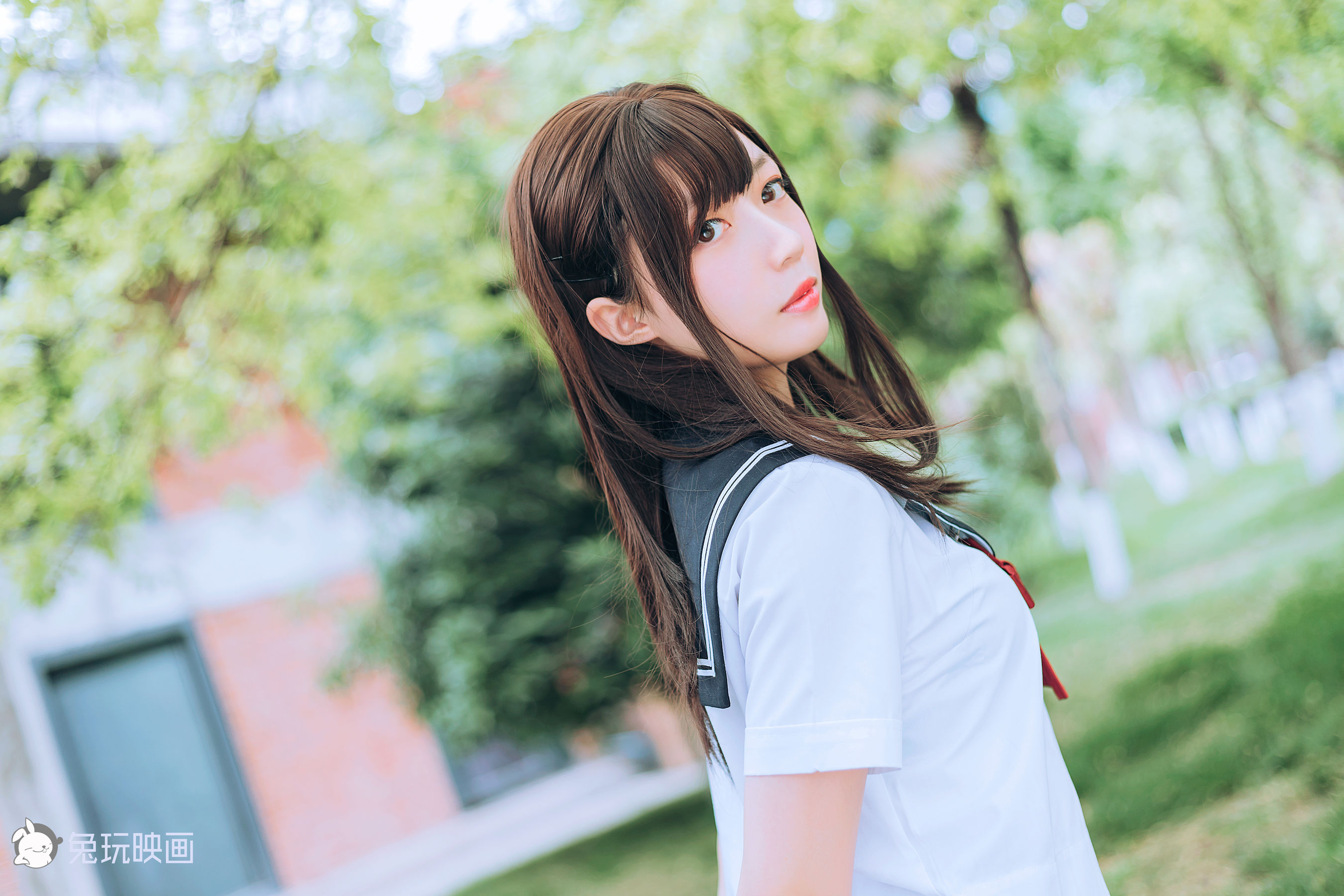 [兔玩映画] - JK制服 Vol.019 绿意葱茏