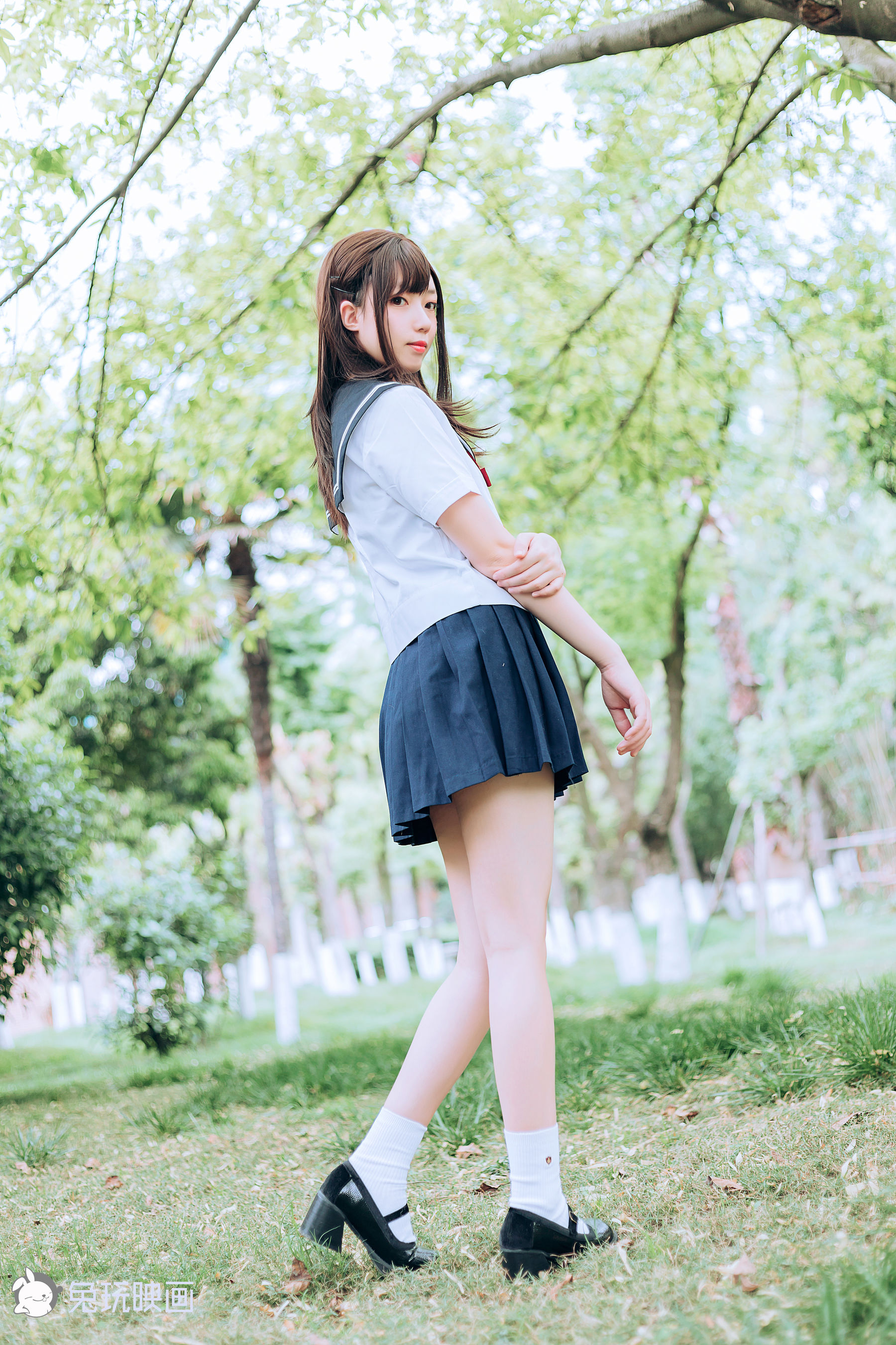 [兔玩映画] - JK制服 Vol.019 绿意葱茏