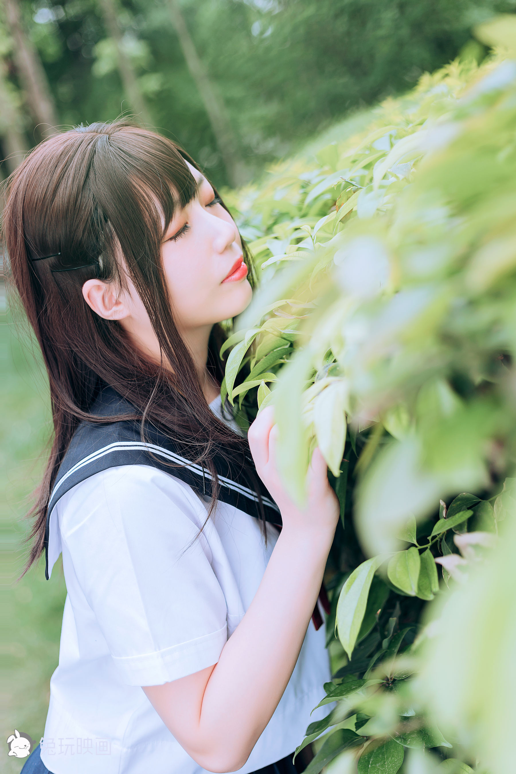 [兔玩映画] - JK制服 Vol.019 绿意葱茏